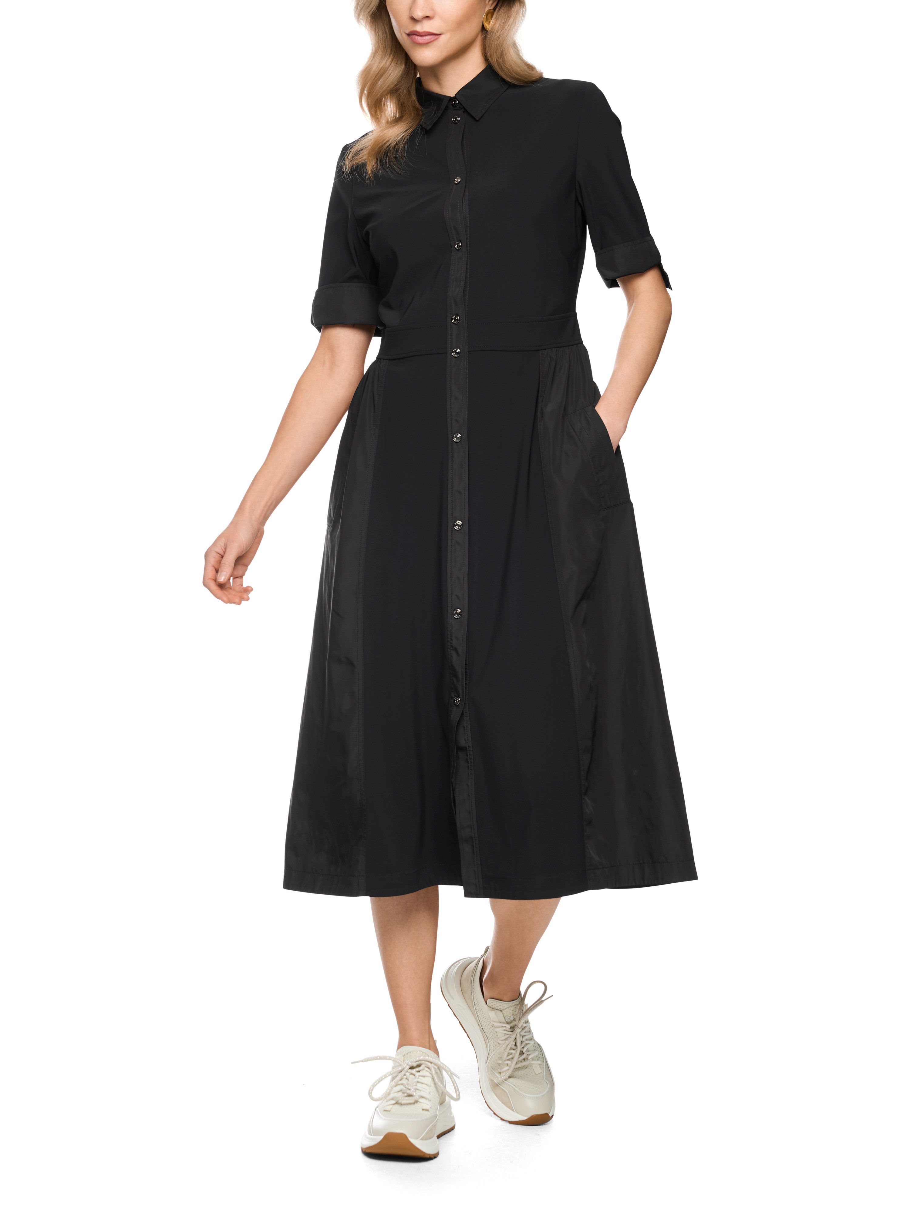 Marc Cain Midikleid Golden Hour Premium Damenmode aus Stretchmaterial