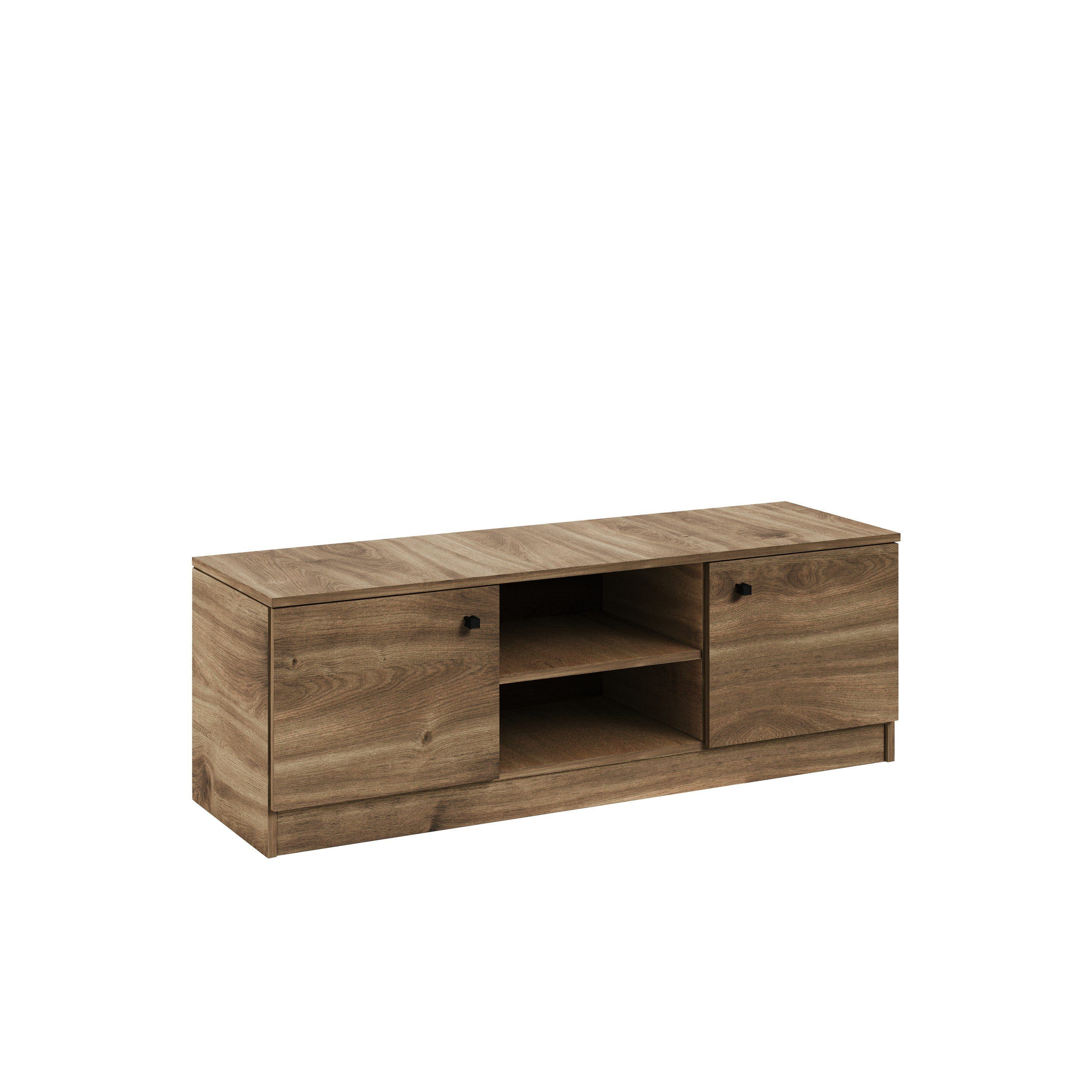Masseno Lowboard NESTOS 120 cm TV-Schrank mit 2 Türen Braun
