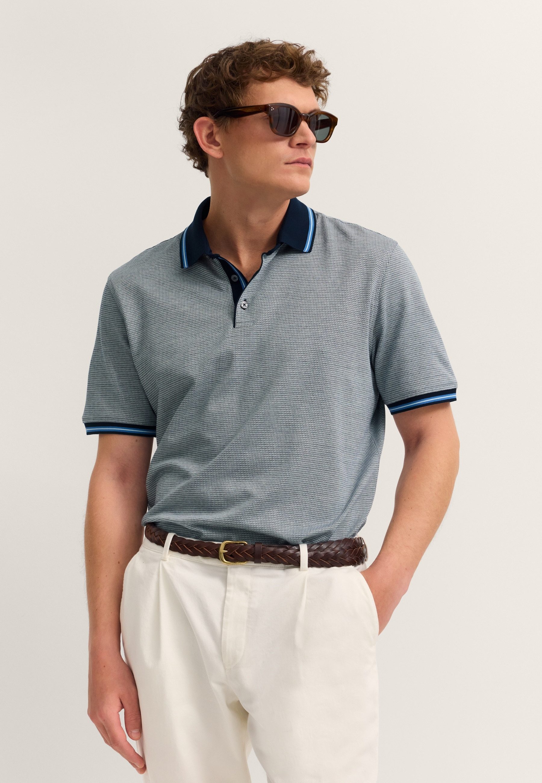 bugatti Poloshirt Modern Fit aus reiner Baumwolle