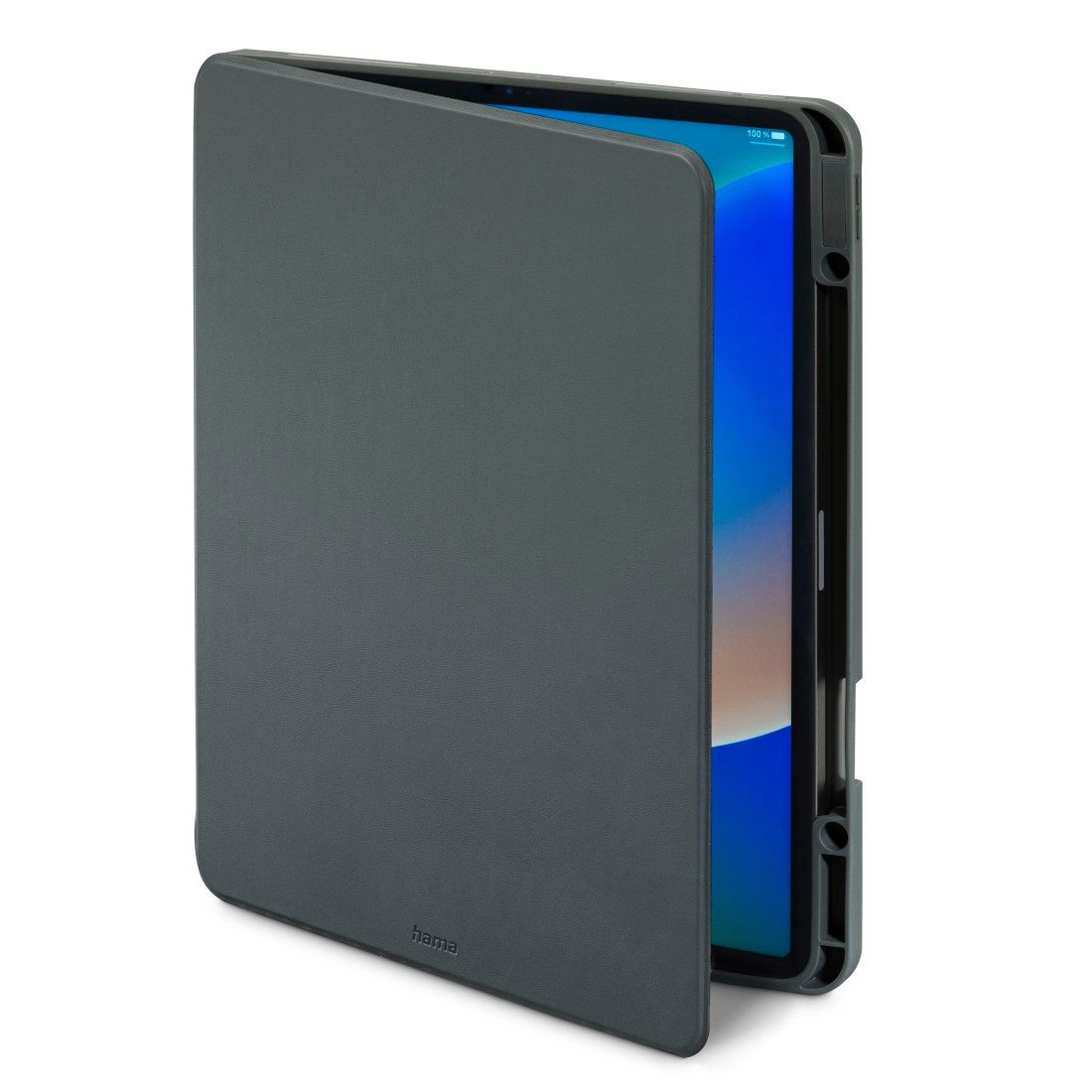 Hama Tablettasche Tabletschutzhülle für Apple iPad Pro 13" (2025/2024), Grau, mit Standfunktion, Deckel abnehmbar