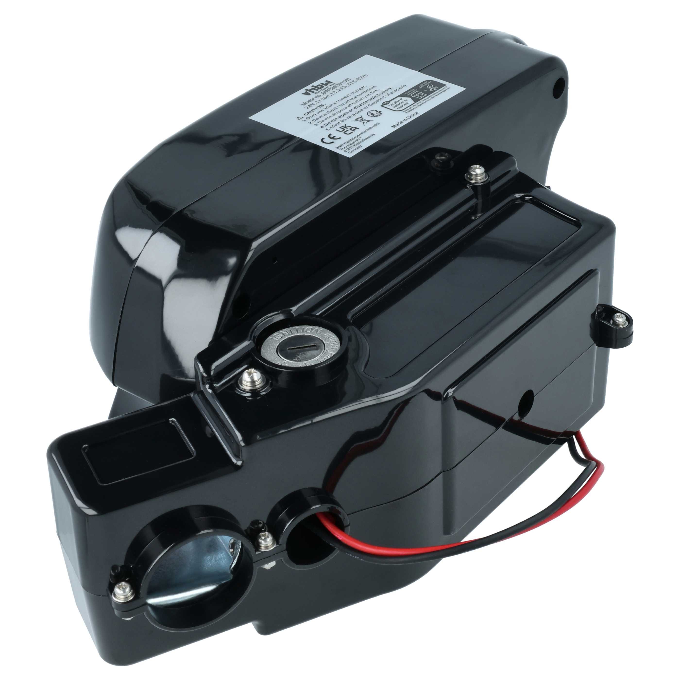 vhbw Akku passend für diversen E-Bikes mit 24V-Frosch-Akku Fahrrad / E-Bike E-Bike Akku Akku Li-Ion 13200 mAh (24 V, 1 St), Fahrradakku in Frosch-Gehäuse mit Akkuhalterung und passendem Charger