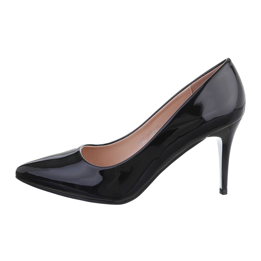 Ital-Design Damen Abendschuhe Elegant High-Heel-Pumps Pfennig-/Stilettoabsatz High Heel Pumps in Schwarz