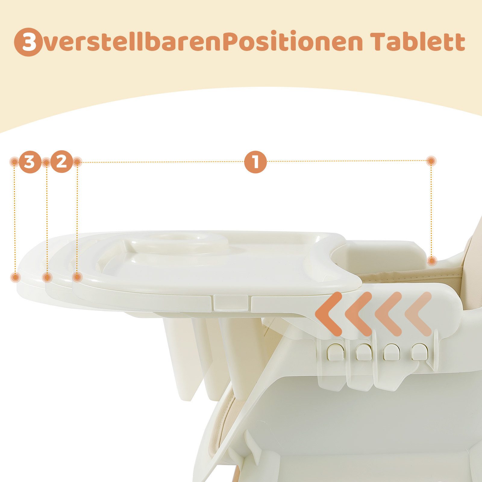 Dripex Kinderstuhl Höhenverstellbarer Kinderstuhl mit Holzbeinen für Kinder bis zu 3 – Bild 2 von 5