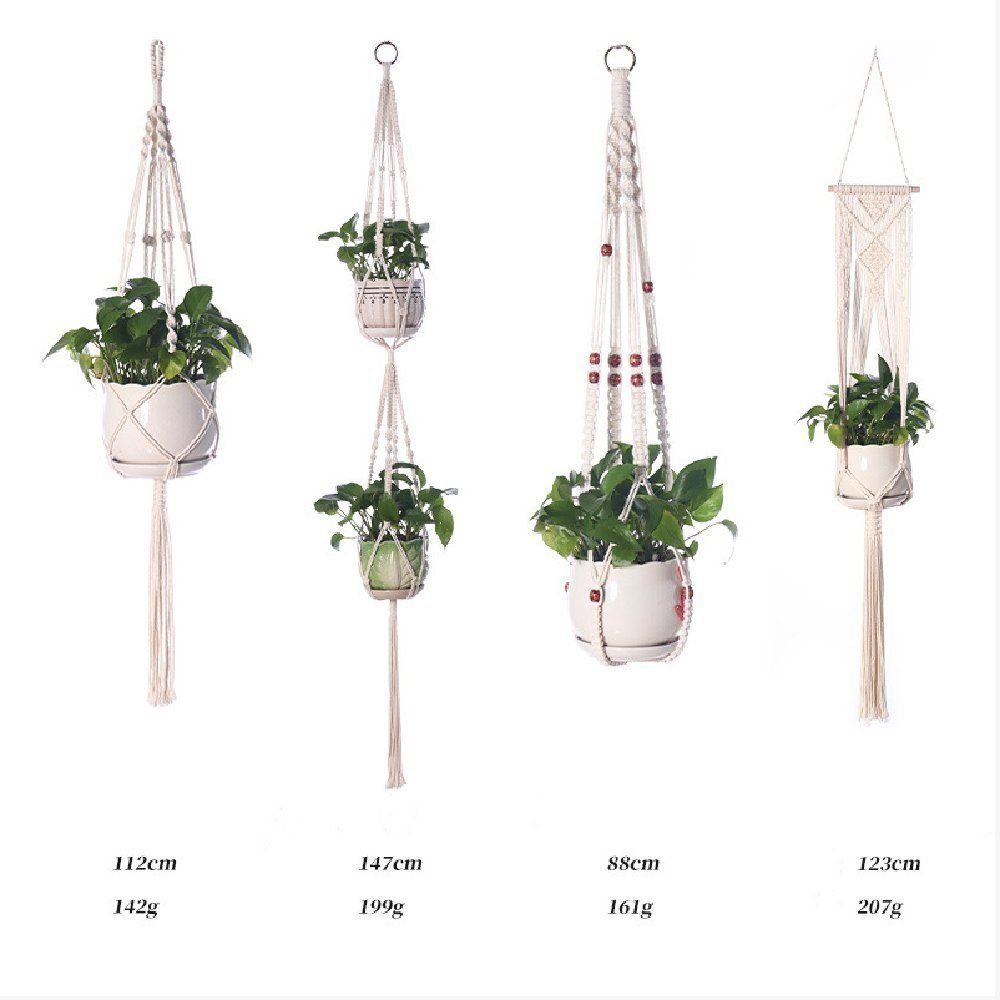Coonoor Dekohänger Makramee Blumenampel, Blumentopf Pflanzen günstig online kaufen