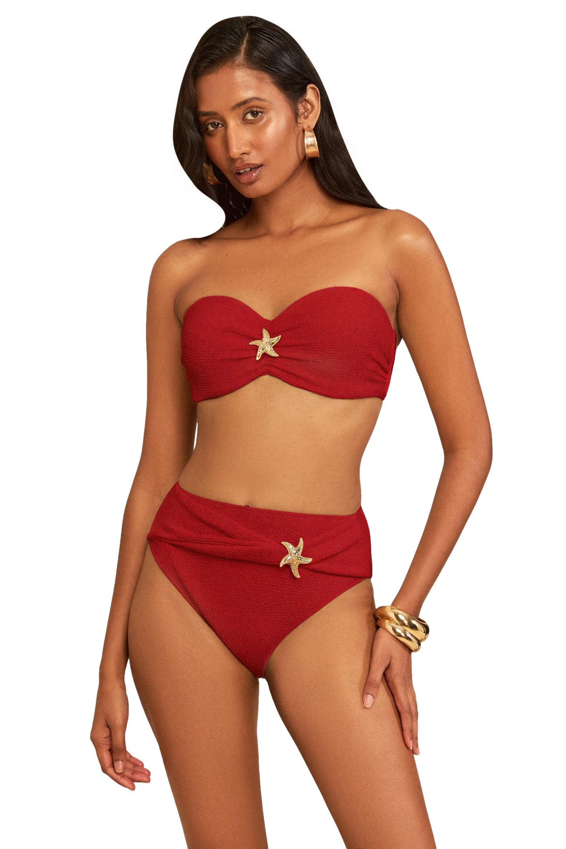 Love & Roses Bikini-Hose Love & Roses bauchformende Hochbund-Bikinihose (1-St)