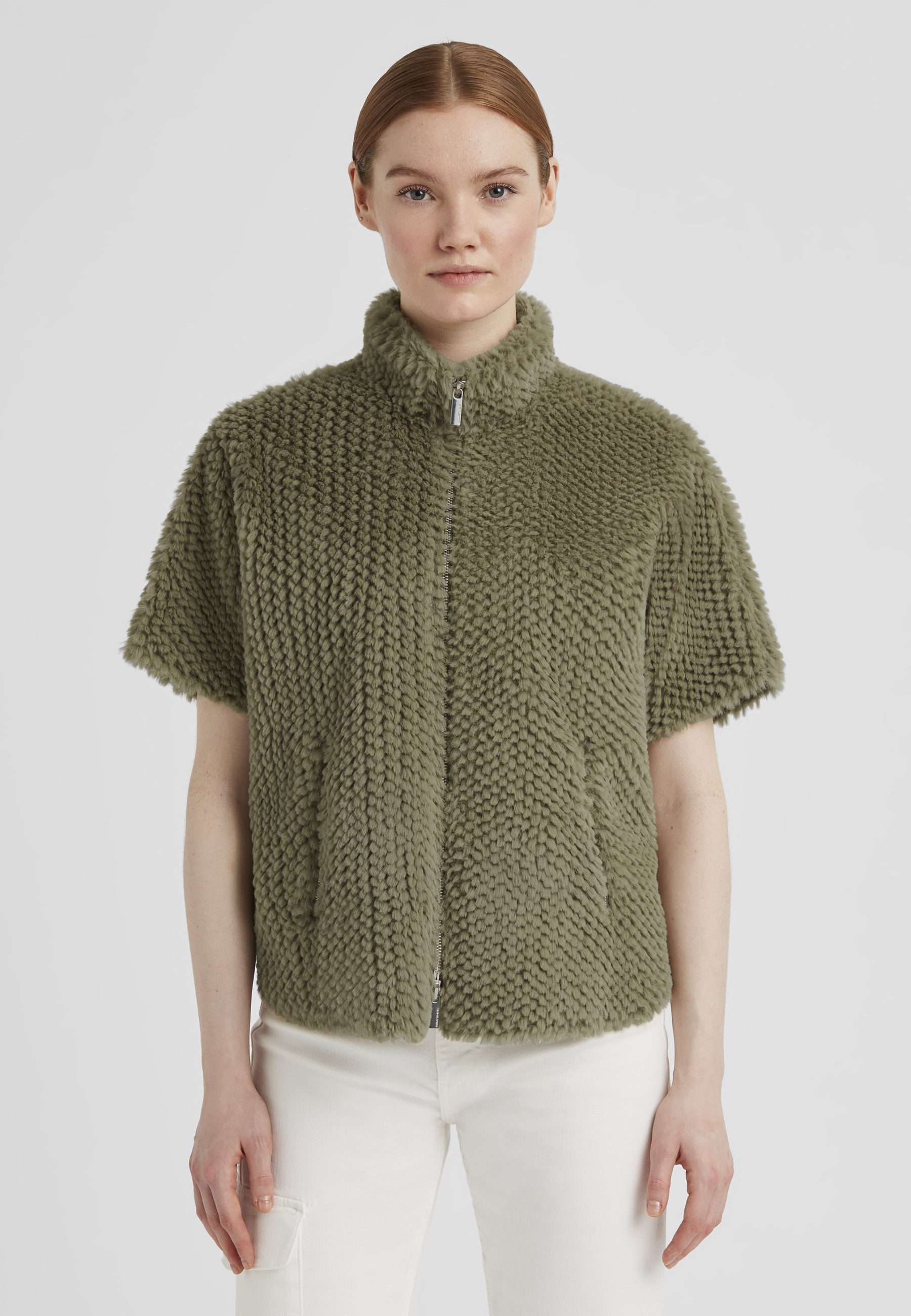 Milestone Fellimitatjacke MSVanessa Damen Kunstfelljacke Übergangsjacke