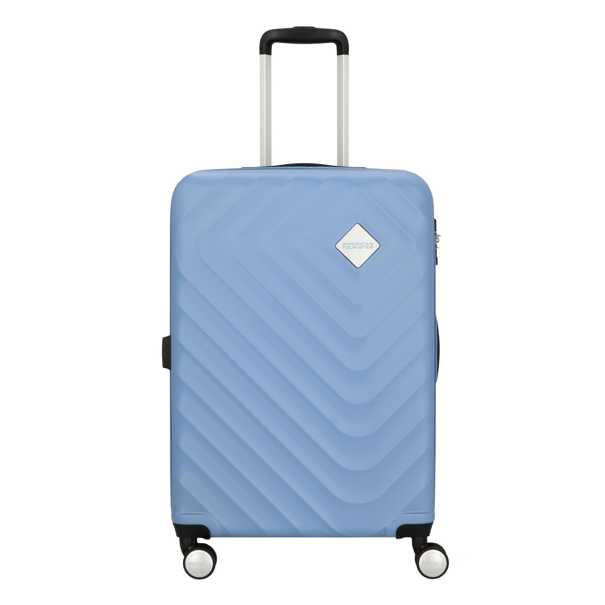 Polypropylen grey blue Square, Hartschalen-Trolley American Rollen, 4 Tourister® Summer