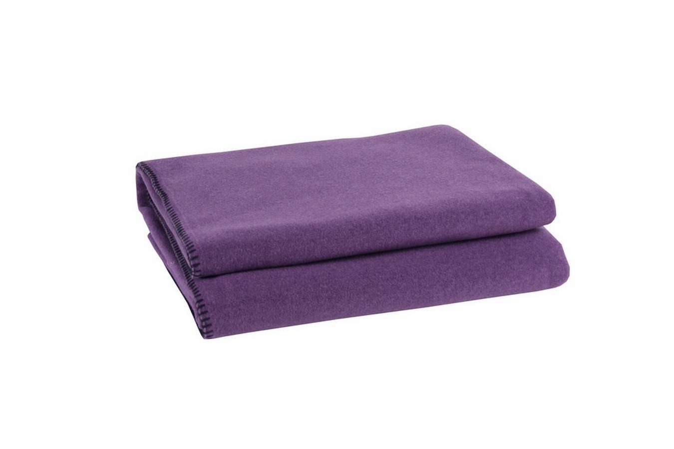 Wohndecke Soft-Fleece Decke 160 x 200 cm aubergine, daslagerhaus living