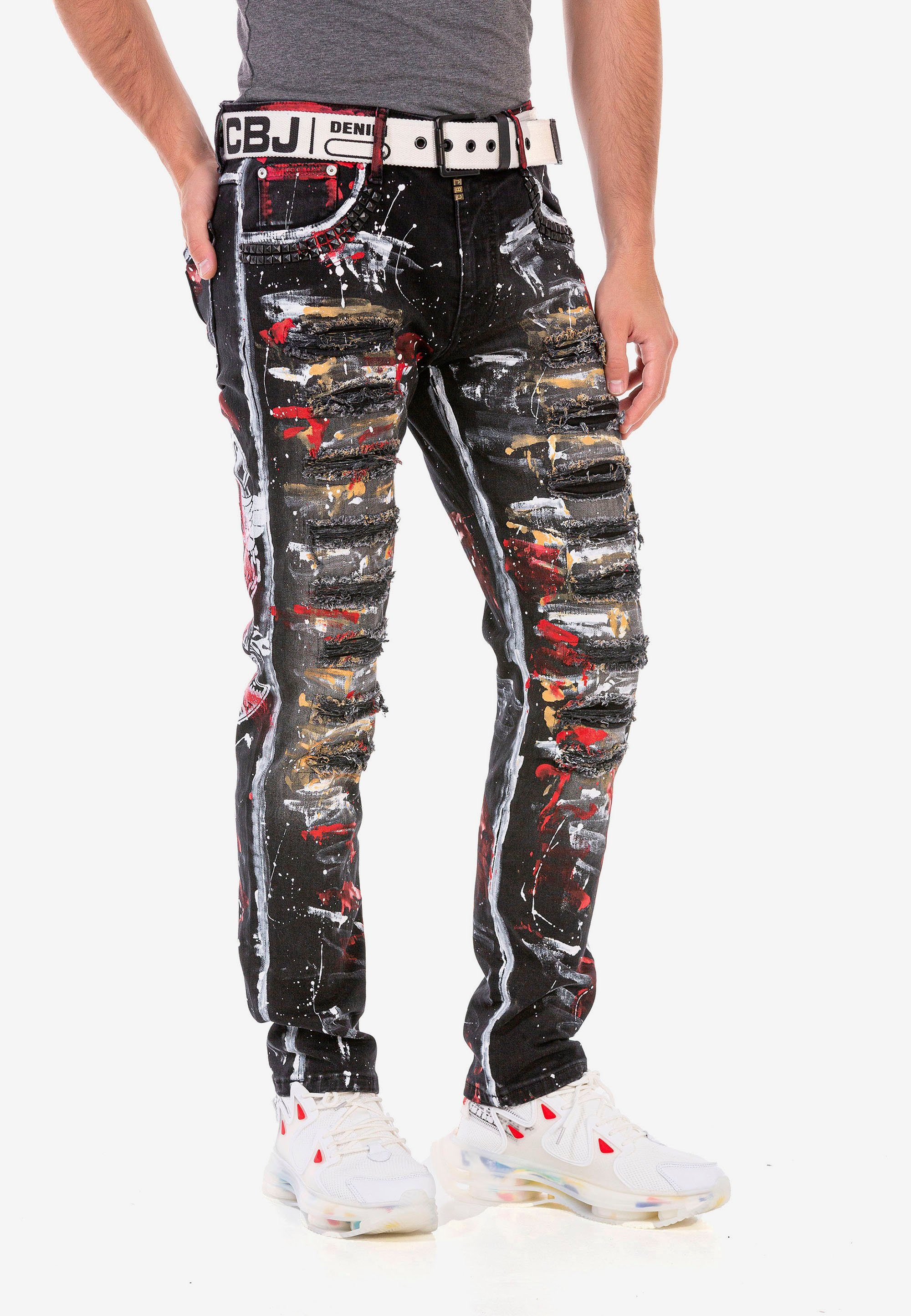 Cipo & Baxx Straight-Jeans im Streetstyle coolen