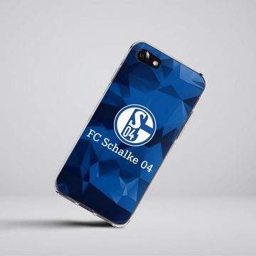 DeinDesign Handyhülle Muster Schalke 04 Camo, Apple iPhone 7 Silikon Hülle Bumper Case Handy Schutzhülle