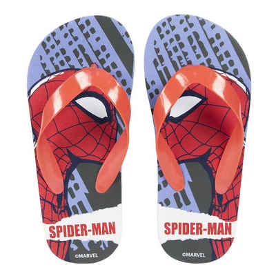MARVEL Spiderman Jungen Kinder Sandalen Zehentrenner Gr. 26 bis 33, Blau oder Schwarz