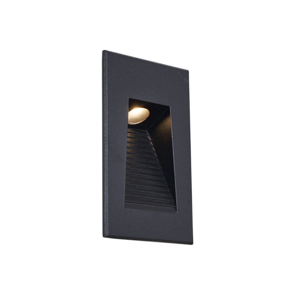 Qazqa LED Einbaustrahler Trem, LED fest integriert, Extra-Warmweiß, QAZQA Außen Einbau­leuchte, integrated, Schwarz, Aluminium, Modern