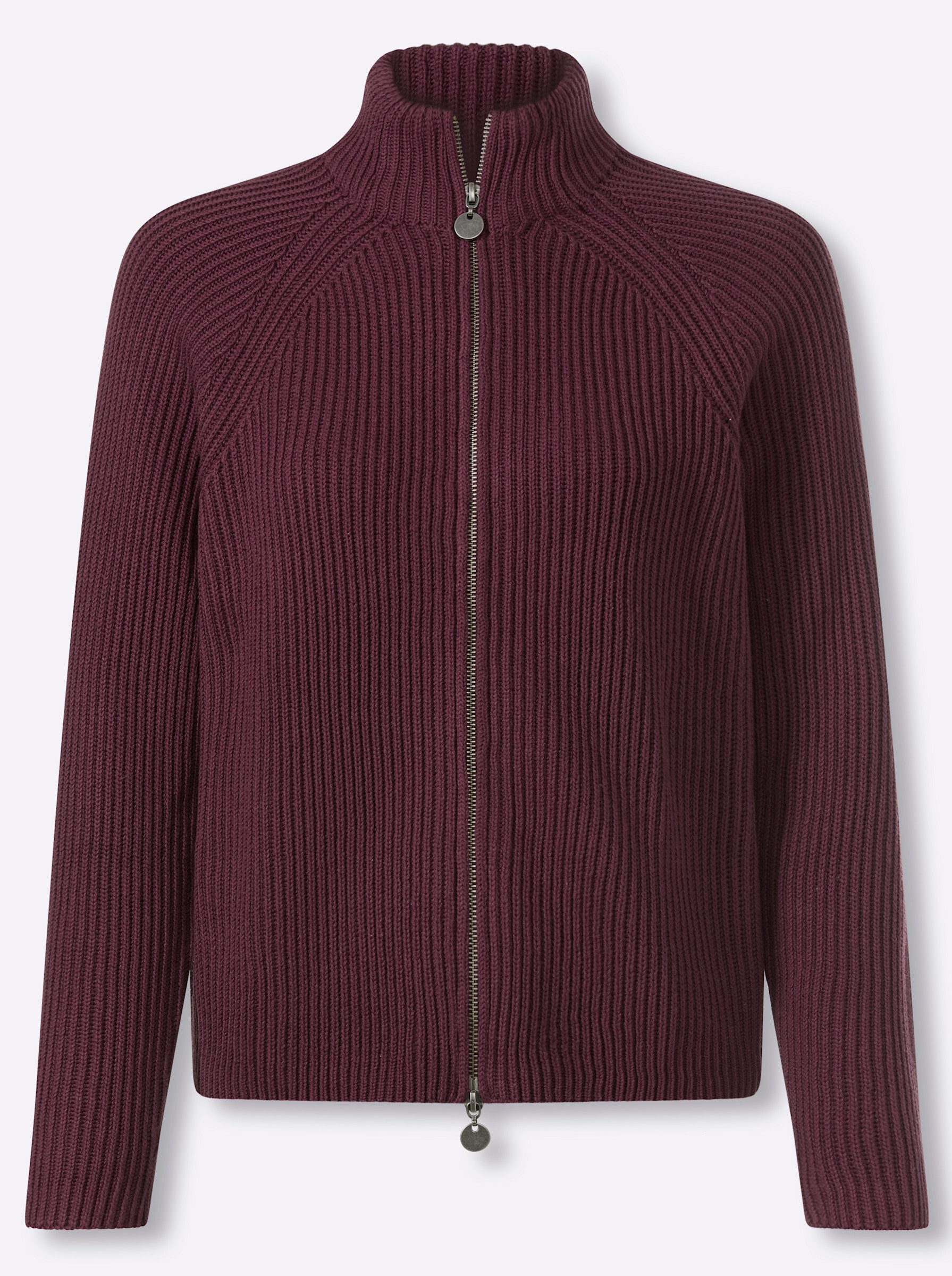 heine Strickjacke Strickjacke Langarm Grobstrick, Ripp