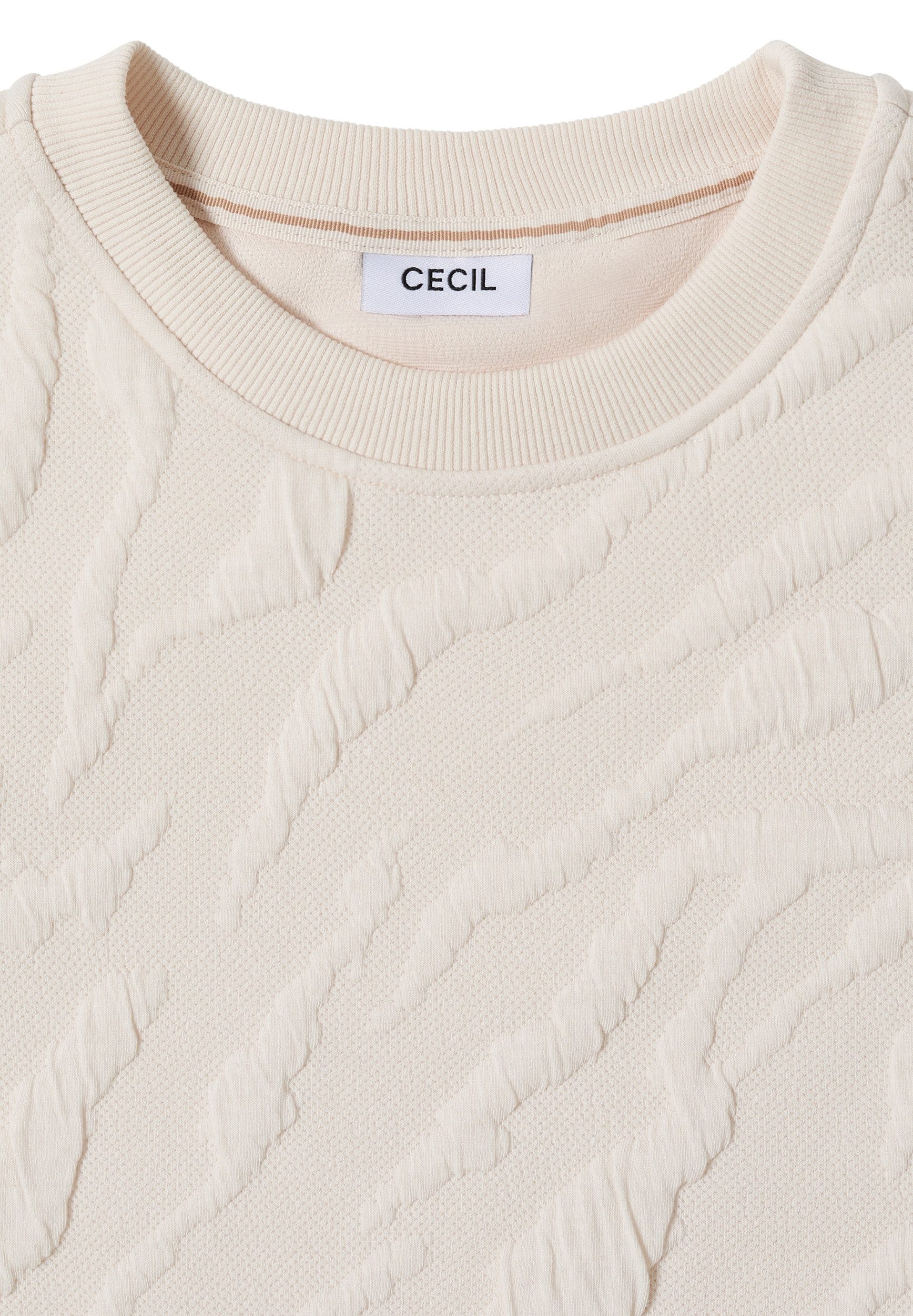 CECIL Sweatshirt Strukturmuster Sweatshirt günstig online kaufen