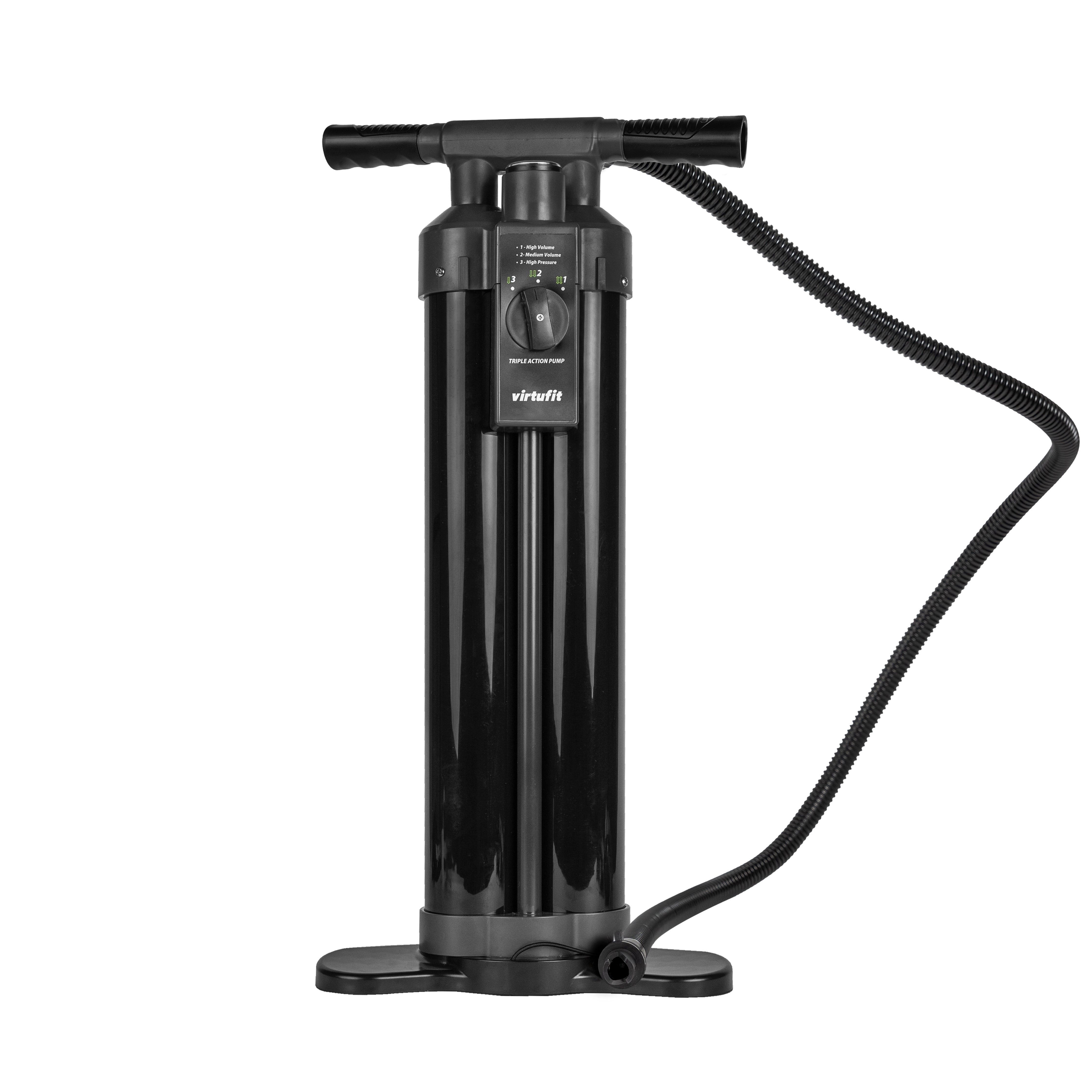 VirtuFit SUP-Pumpe VirtuFit Triple Action Pumpe 3-Stufen mit Druckmesser