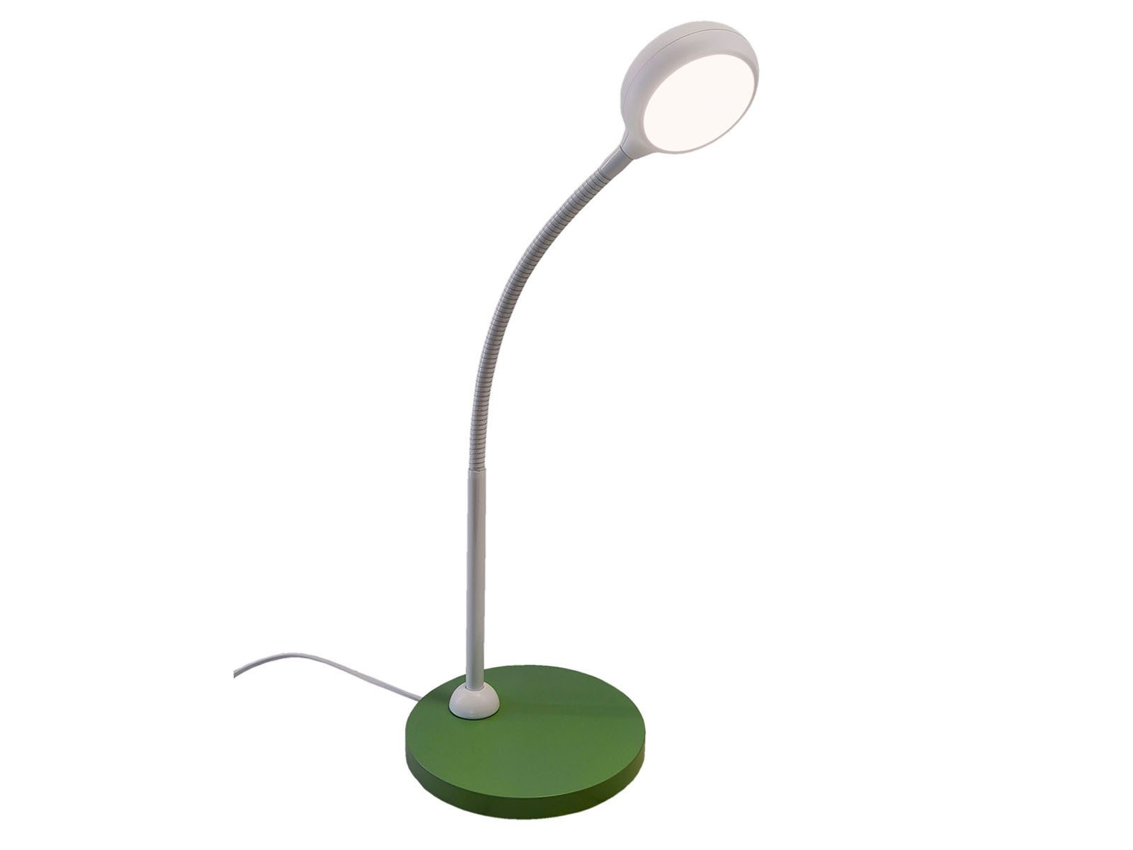 niermann LED Schreibtischlampe, Flexarm, LED wechselbar, Warmweiß, Leselampe Bett und Nachttisch-Lampe mit Holz-Fuß & Schwanenhals, 43cm