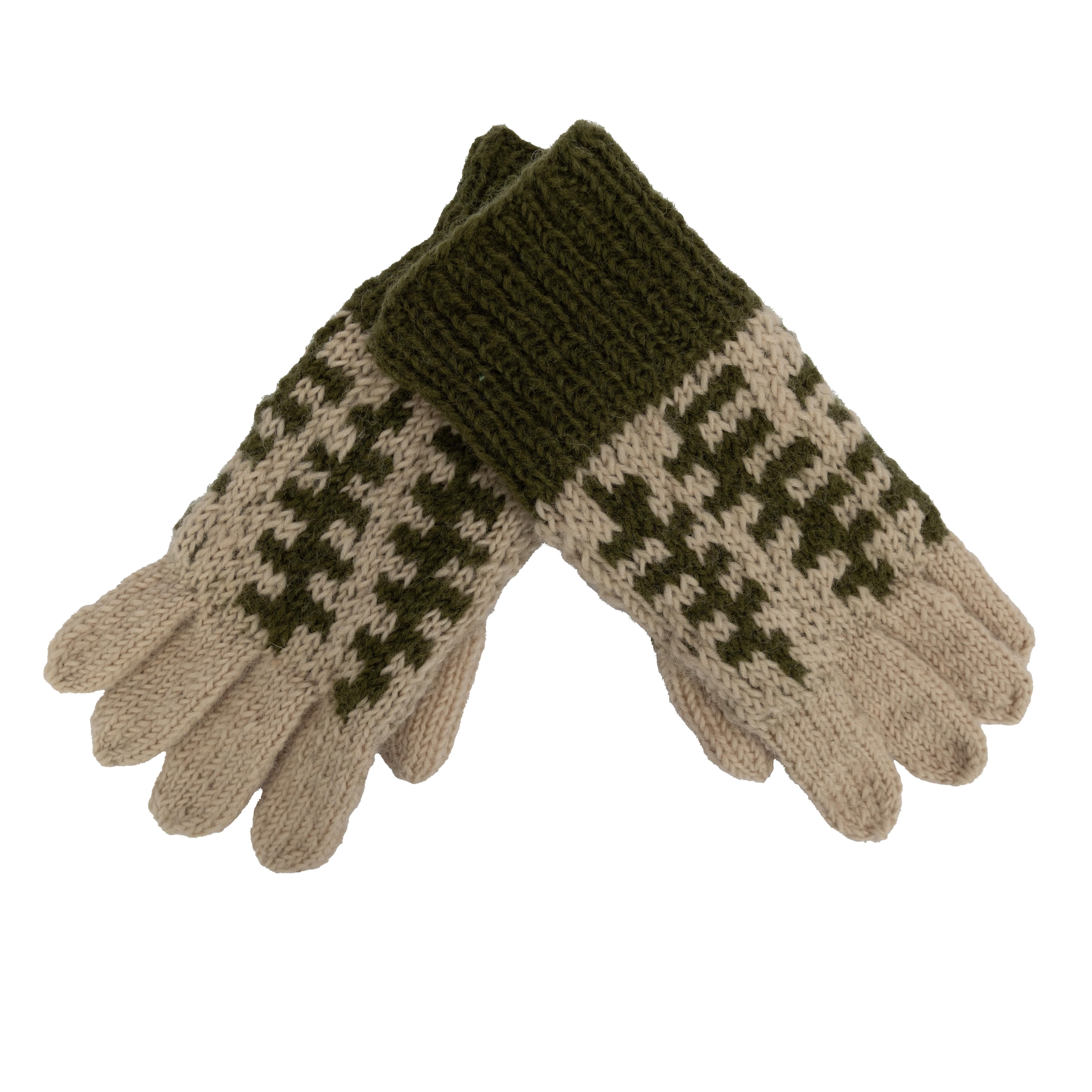 El Puente Fäustlinge Fingerhandschuhe "Leaves", Größe M, Handmade Fair Trade