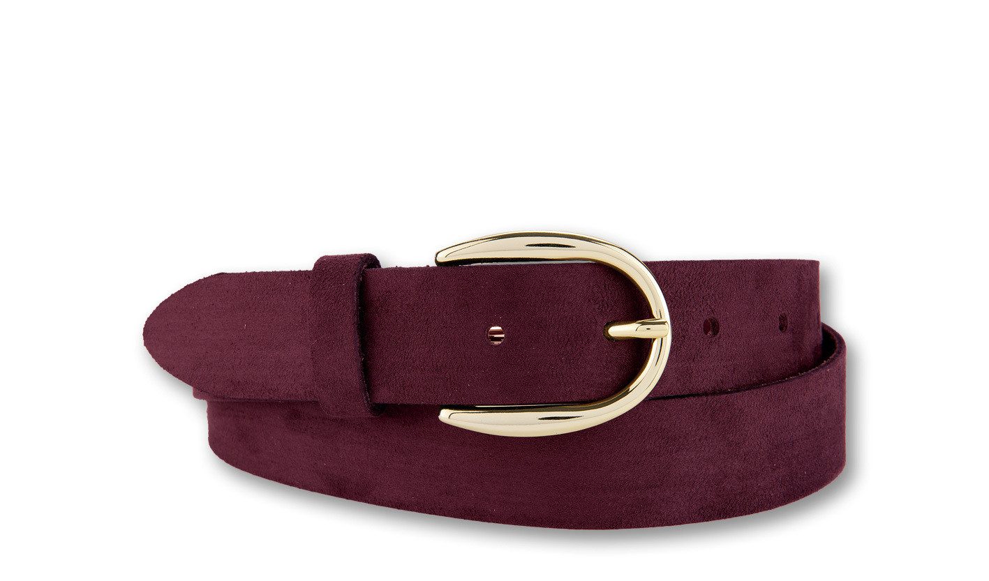 BERND GÖTZ Ledergürtel Ledergürtel mit samtigem Look und Goldschließe günstig online kaufen