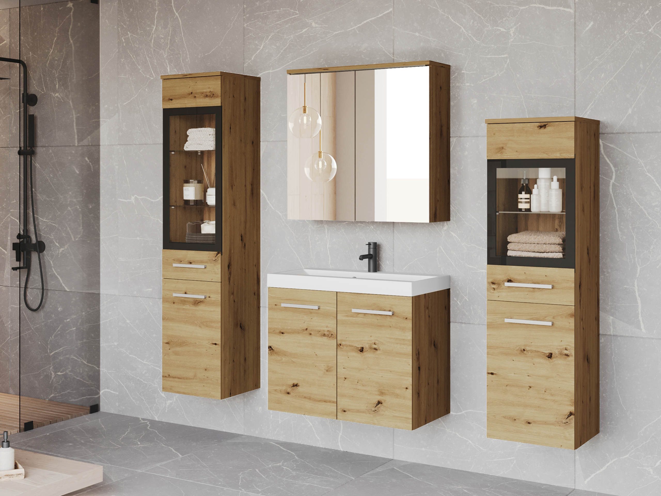 MIRJAN24 Badmöbel-Set Madrit II, (5er-Set, Waschbeckenschrank, günstig online kaufen