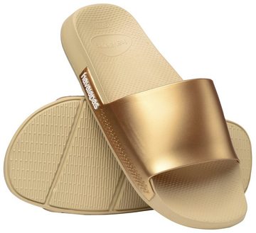 Havaianas SLIDE CLASSIC METALLIC Badepantolette, Sommerschuh, Schlappen, Poolslides in Metallic Optik, bequeme Form