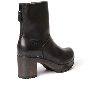 Softclox OLYMPIA Nappa schwarz (dunkel), Winter, Holz, Clogs, Damen, bequem Stiefelette