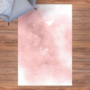 Teppich Vinyl Wohnzimmer Schlafzimmer Flur Küche Muster modern, Bilderdepot24, rechteckig - rosa glatt, nass wischbar (Küche, Tierhaare) - Saugroboter & Bodenheizung geeignet