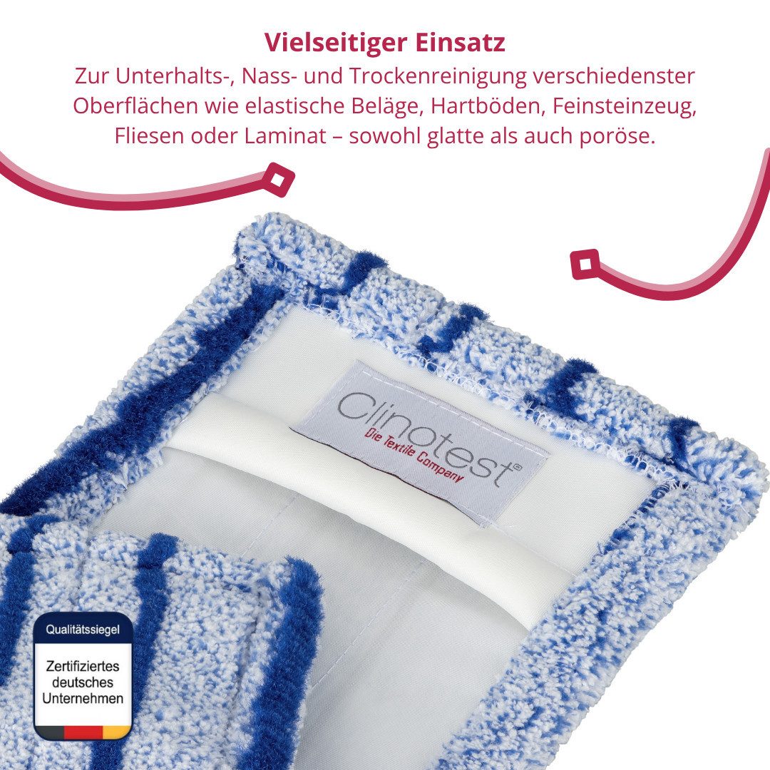 Clinotest Wischmopp "Runner Blue DB-FC 2.0", 40 cm Wischbezug (1-tlg) – Bild 4 von 4