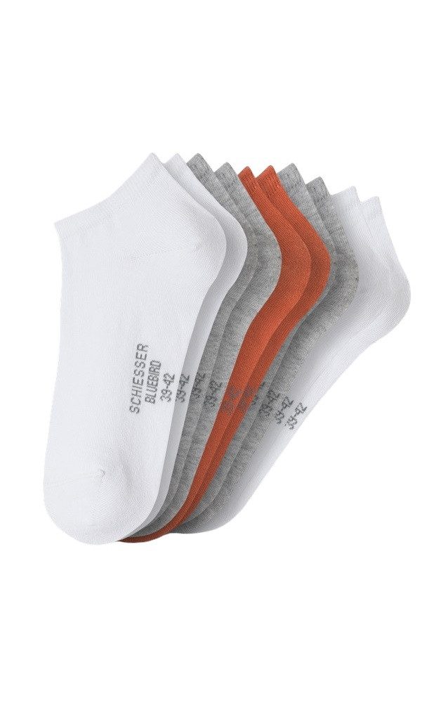 Schiesser Socken Tagessocke Sneaker Stay Fresh weiss/grau/rot Herren - 5 Pa günstig online kaufen