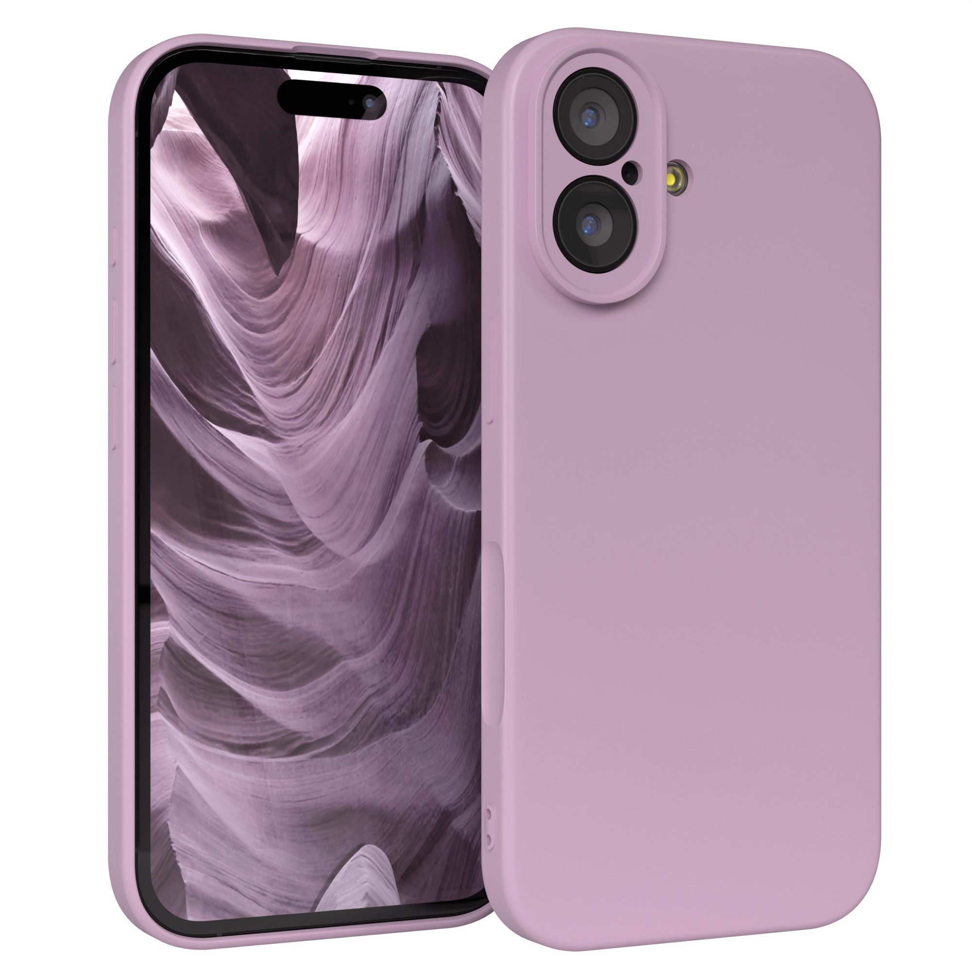 EAZY CASE Handyhülle für Apple iPhone 17 Hülle Silikon 6,3 Zoll, Hülle mit Kameraschutz Handycase Soft Smart Slimcover Lila / Flieder