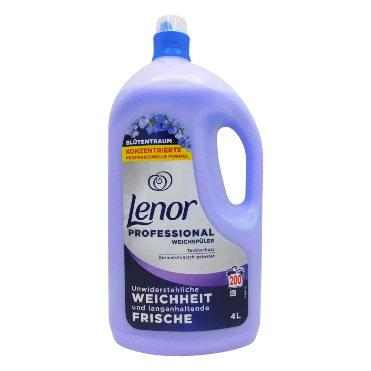 LENOR LENOR Professional Weichspüler 200WL 4L Blütentraum Weichspüler (Blumiger Frischeduft für die gesamte Wäsche)