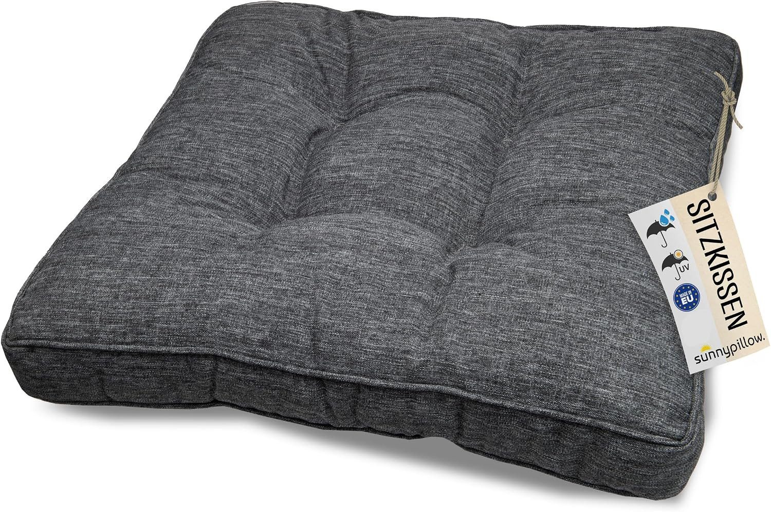 sunnypillow Stuhlkissen Gartenkissen für Gartenmöbel Rattanmöbel, Outdoor / Indoor
