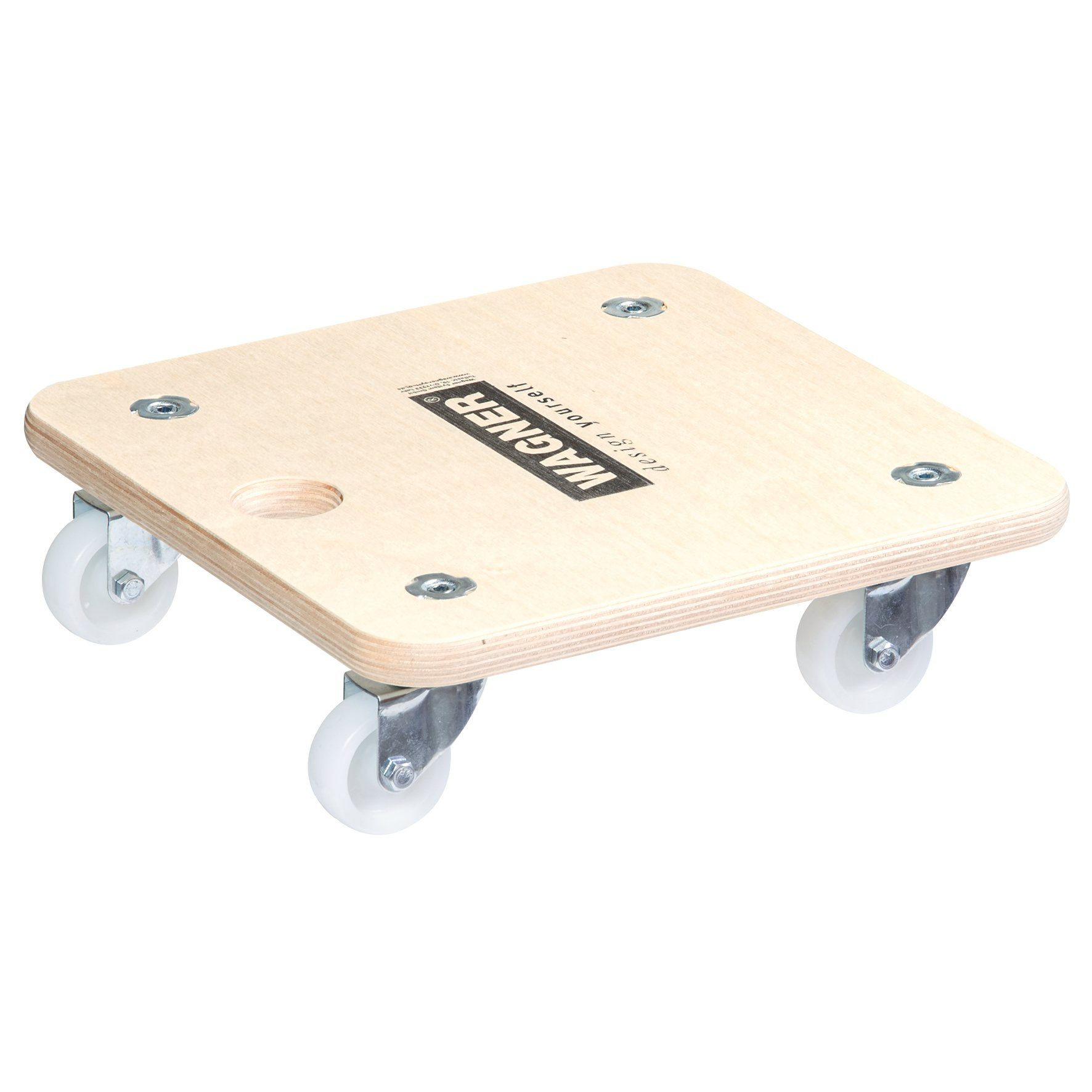 Transportroller Transporthilfe - 29 x 29 cm - verschiedene Rollen - Tragkraft 250 kg I ideal für Unhandliches, Geräte & Möbel I Griffloch I bestens beweglichI I FSC®-zertifiziert - Made in DE
