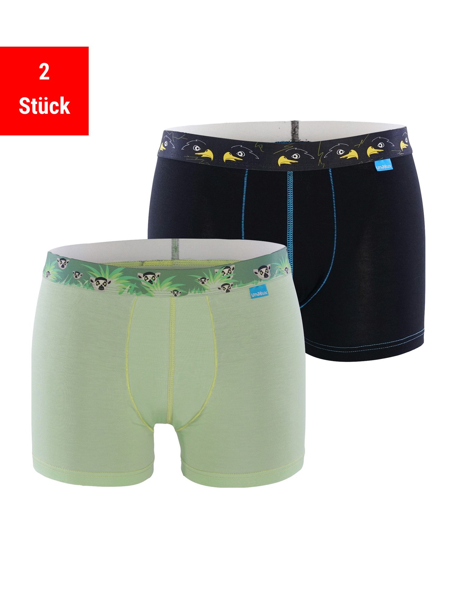 UnaBux Retro Pants Boxer Briefs KING JULIEN / FIVE FINGERS (2-St)