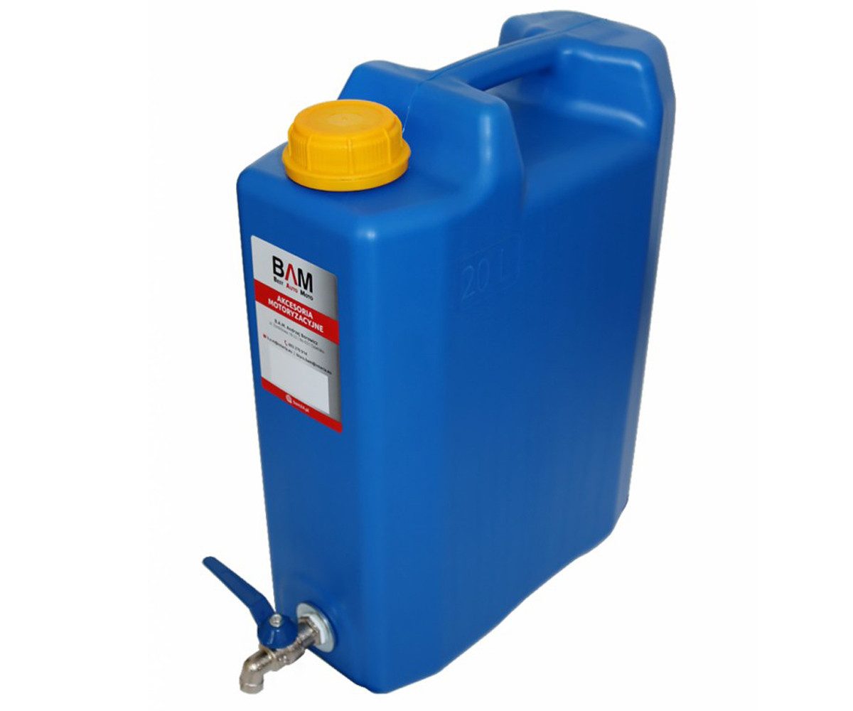 Bam Kanister Kanister Wasserkanister 20l mit Wasserhahn für LKW Camping, UV-beständig & extrem robust