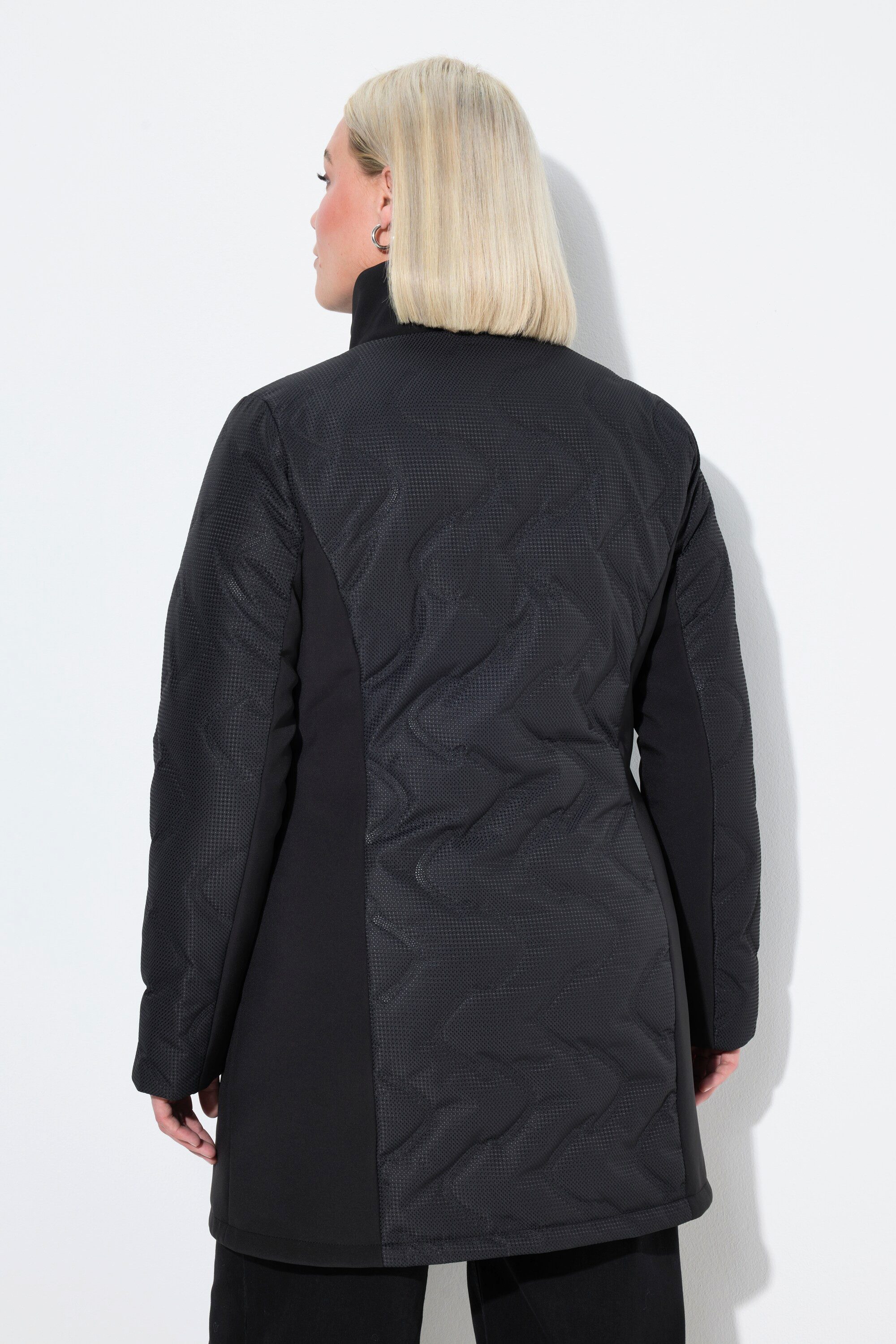 Ulla Popken Steppjacke HYPRAR Laserstepp-Jacke Softshell-Einsätze