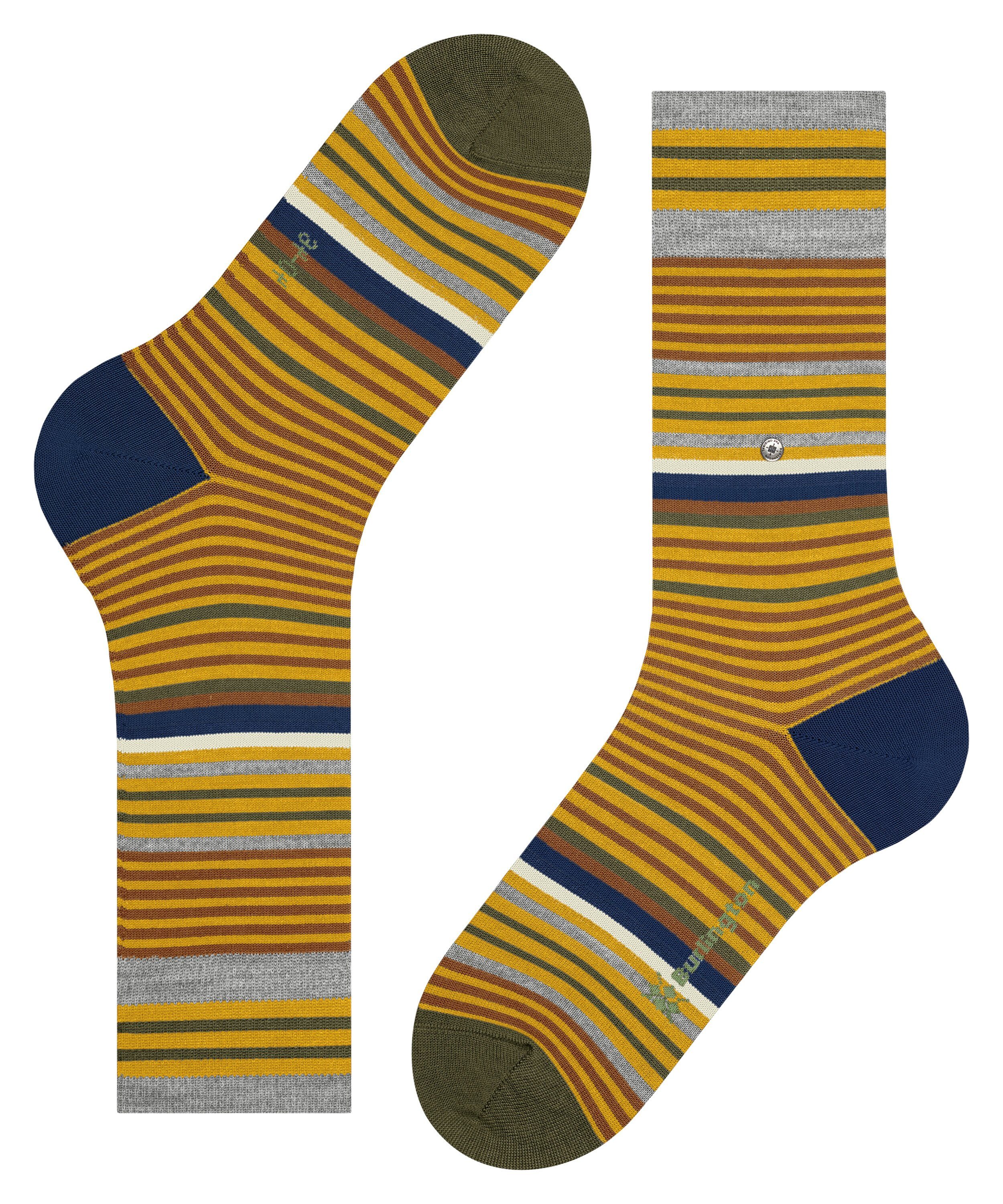 curry Stripe (1-Paar) Burlington Socken (1590)