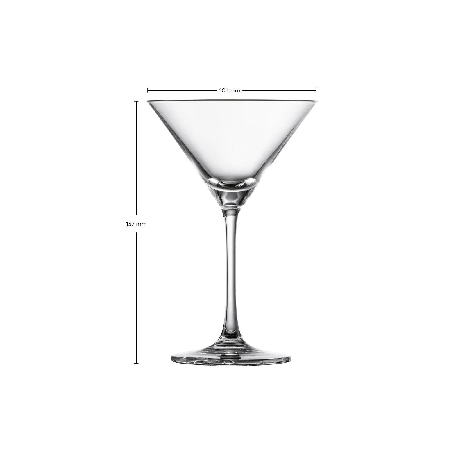 Zwiesel Glas Martiniglas ECHO Martinigläser 166 ml 4er Set, 4-tlg., Glas
