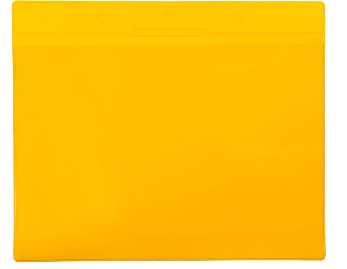 Fächermappe Kennzeichnungshülle A4 quer gelb magnetisch PVC VE=10 Stück
