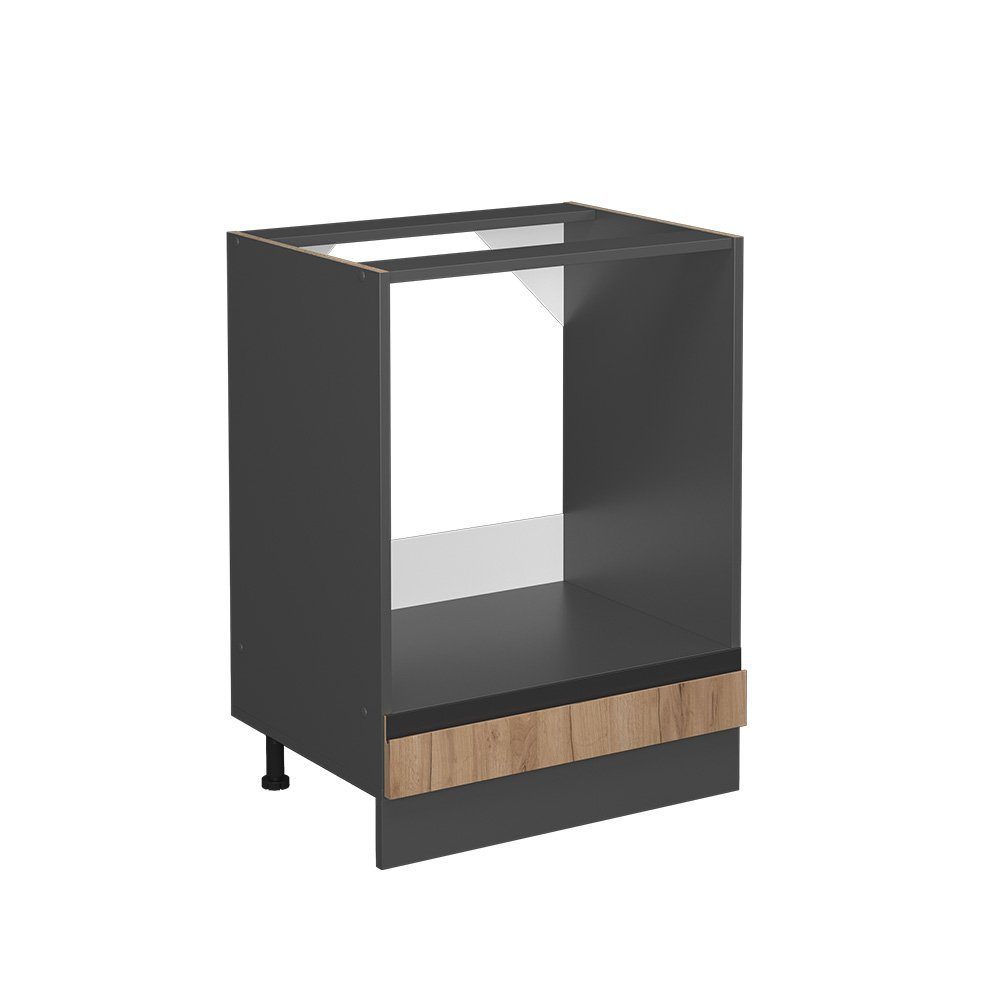 Vicco Herdumbauschrank R-Line, Goldkraft Eiche/Anthrazit, 60 günstig online kaufen
