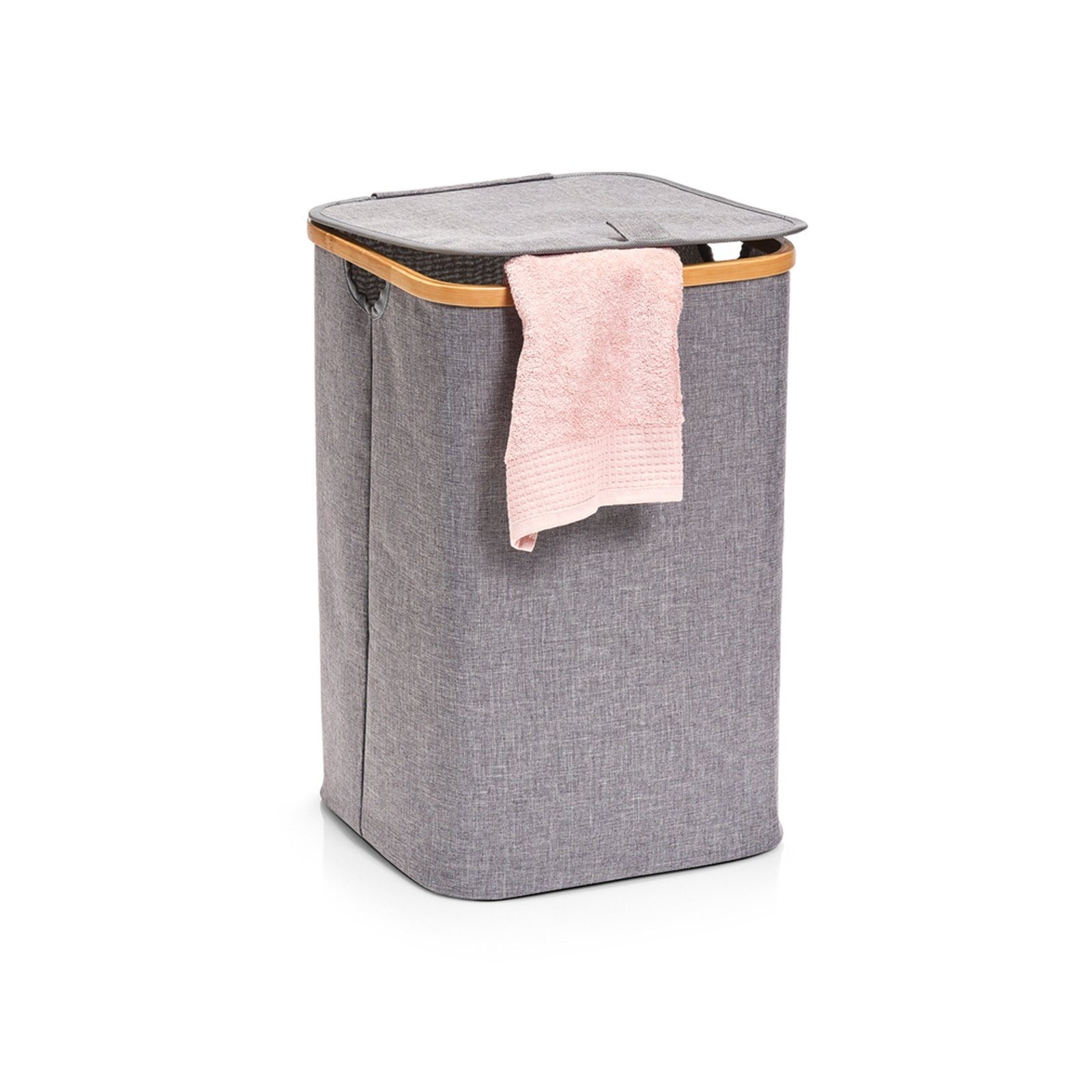 Bambus Deckel 1 Wäschebox mit Wäschekorb HTI-Living (Stück, Wäschesammler St),