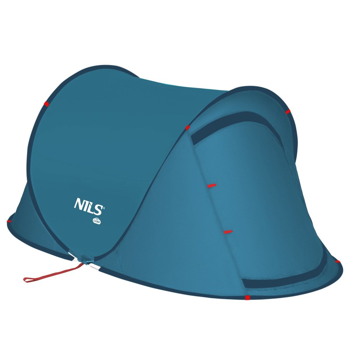 NILS CAMP Kuppelzelt - Campingzelt Automatik-Zelt – 220×120 cm mit UV-Schutz & Bodenwanne, Personen: 2 (1 tlg), ideal für unterwegs, perfekt für Camping