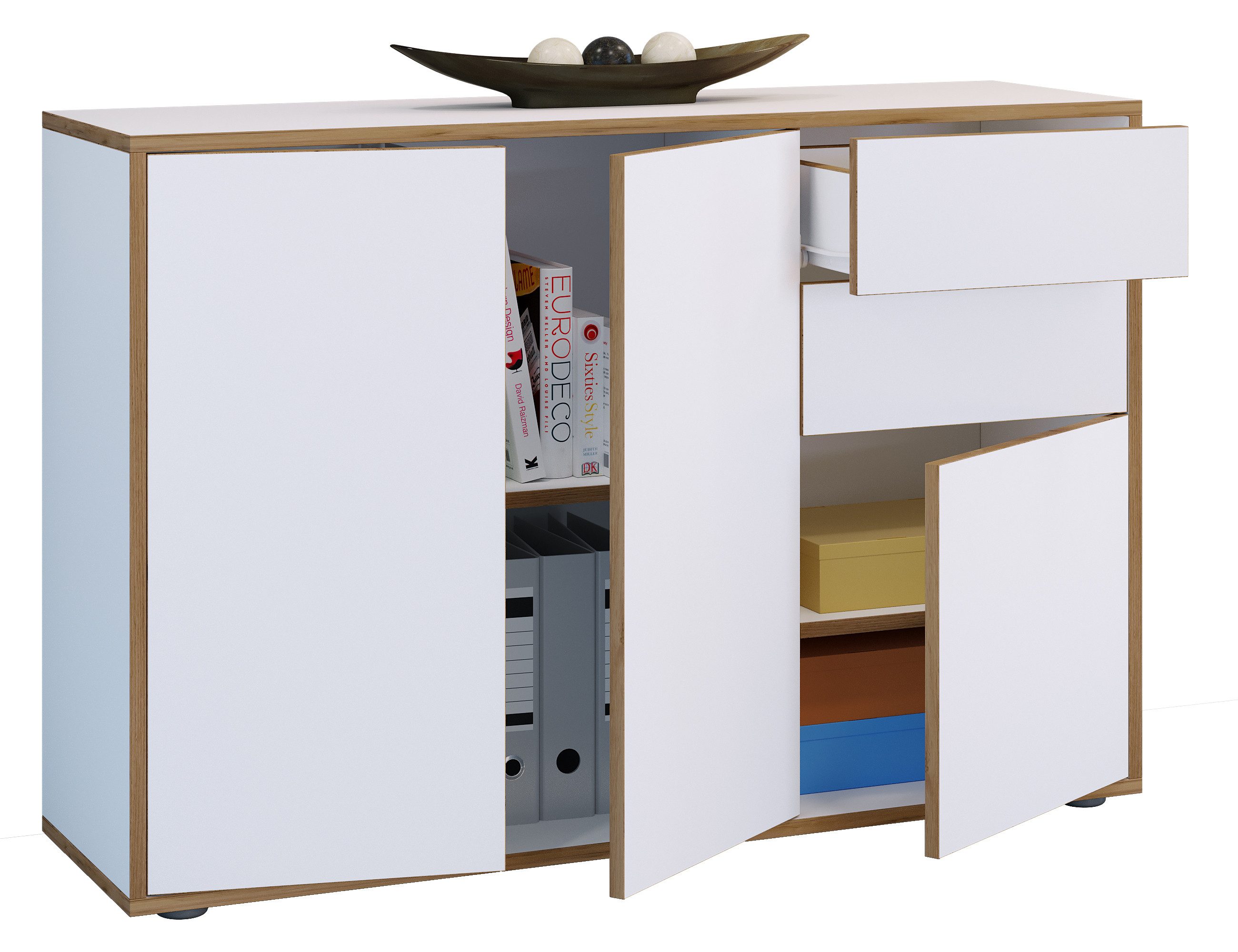 VCM Kommode Holz Kommode Sideboard Salia Breite 110 Schublade