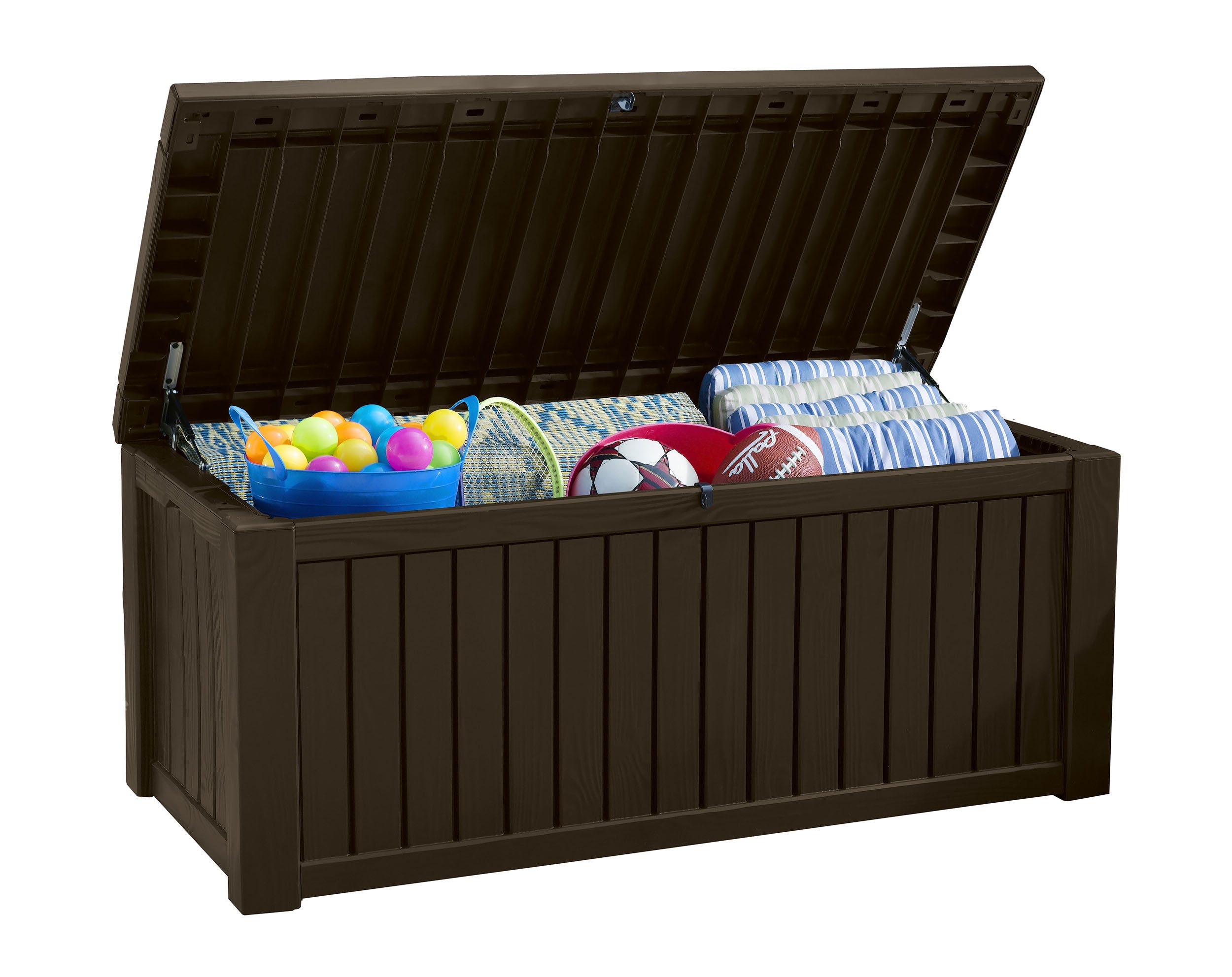 Keter Gartenbox Rockwood 570L Braun naturgetreue günstig online kaufen