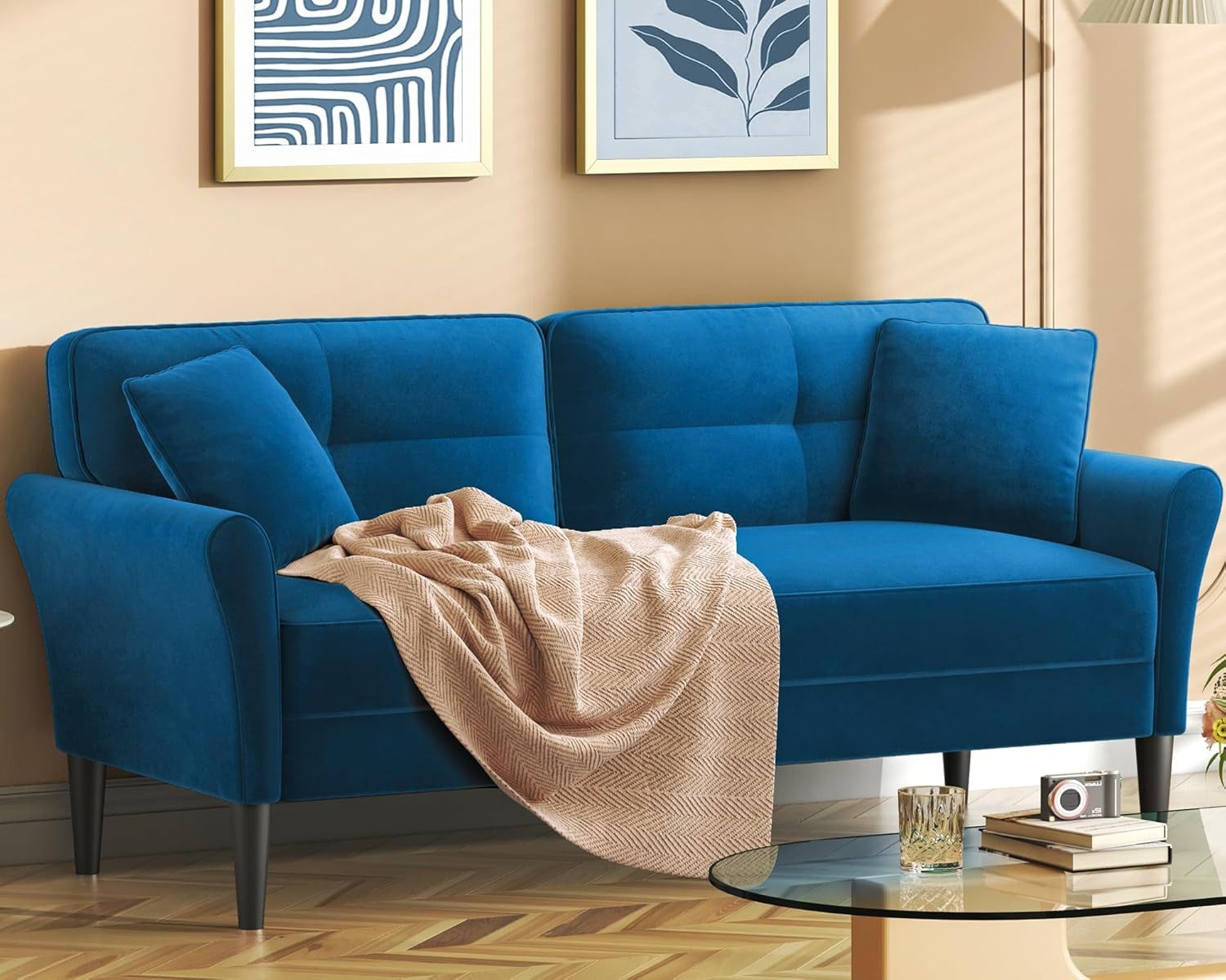 OUNUO Sofa 123CM kleine Couch 2 günstig online kaufen