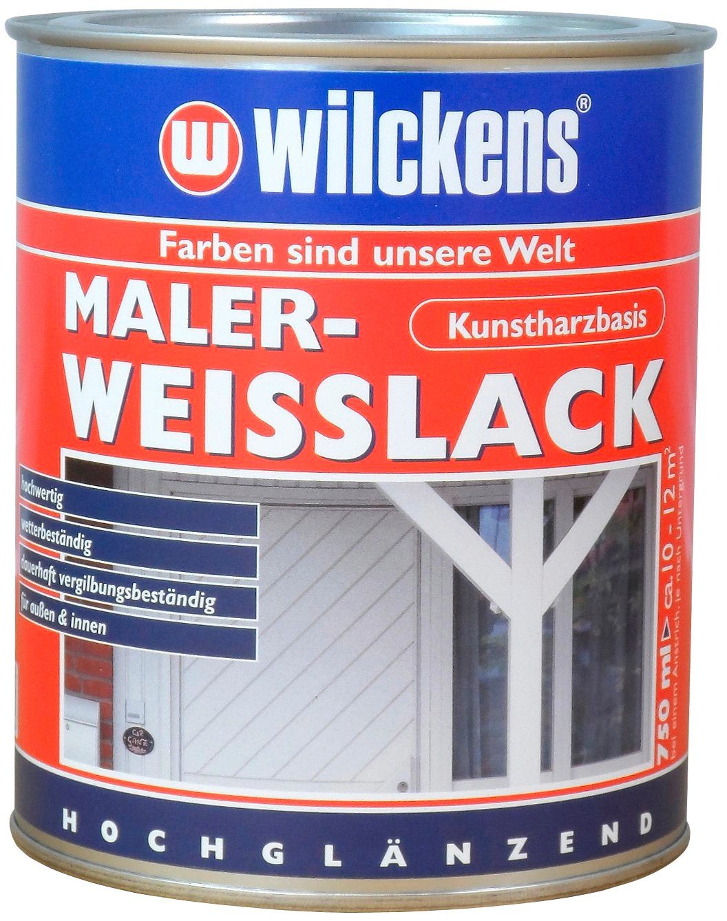 Wilckens MALER-WEISSLACK, stoßfest Weißlack Farben schlag-und