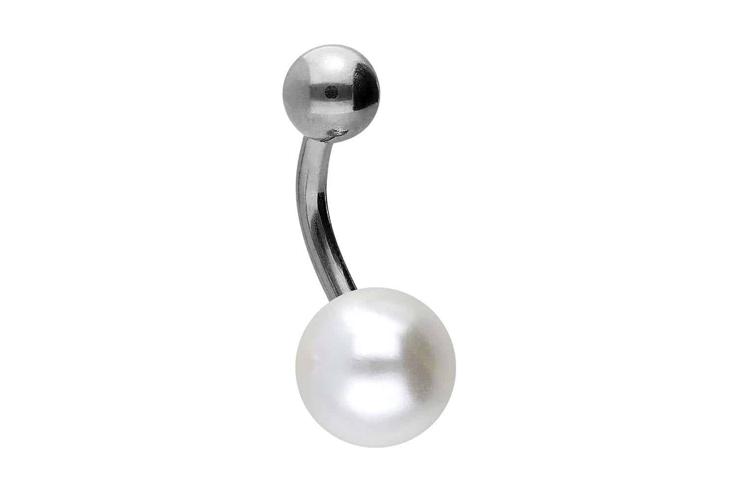 Bauchnabelpiercing Titan Bananabell SYNTHETISCHE PERLE