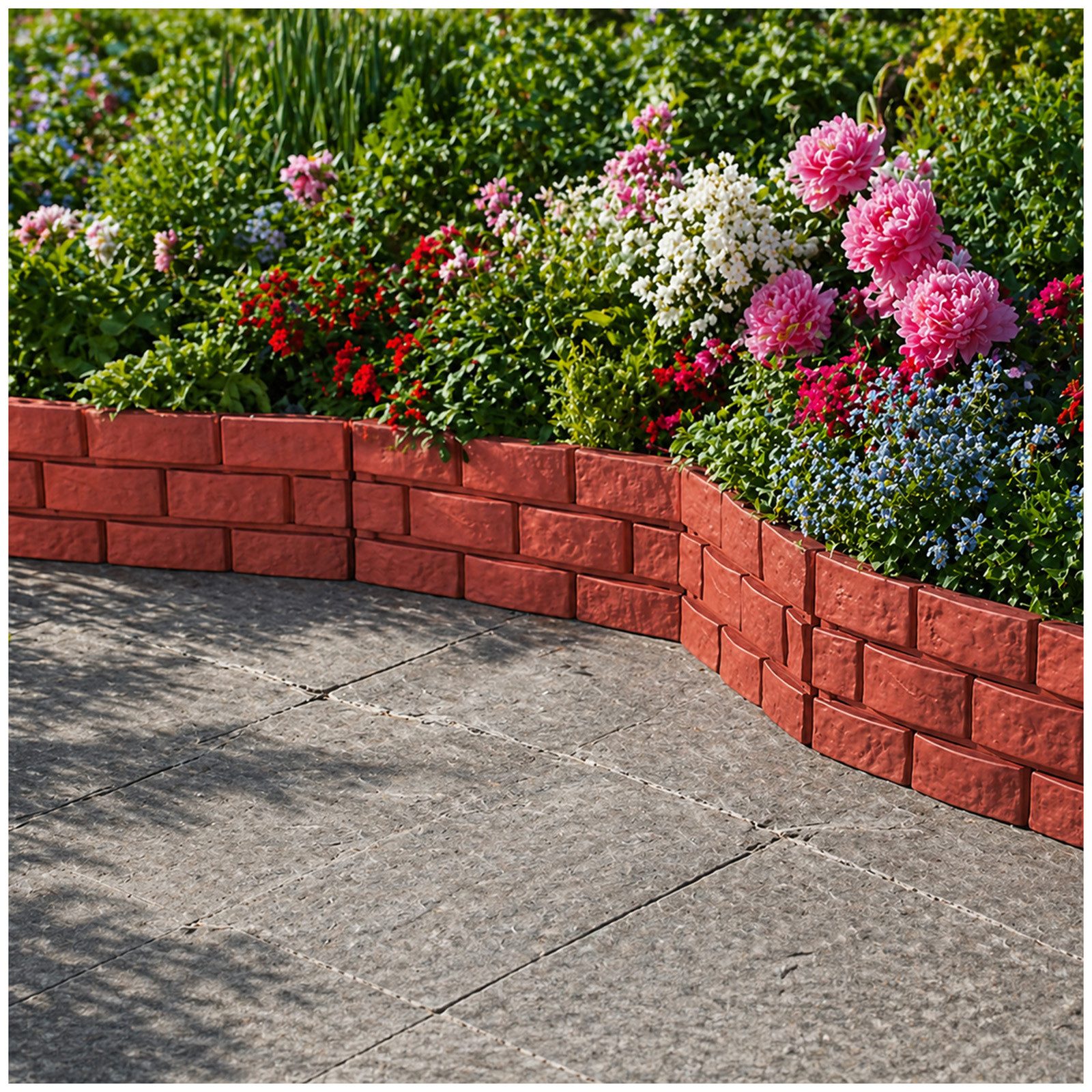 HTI-Living Beetumrandung Beeteinfassung Steinmauer 4-teilig Nessa, LxH: 45x29 cm, Set, 4 Module, Beetbegrenzung Beetumrandung