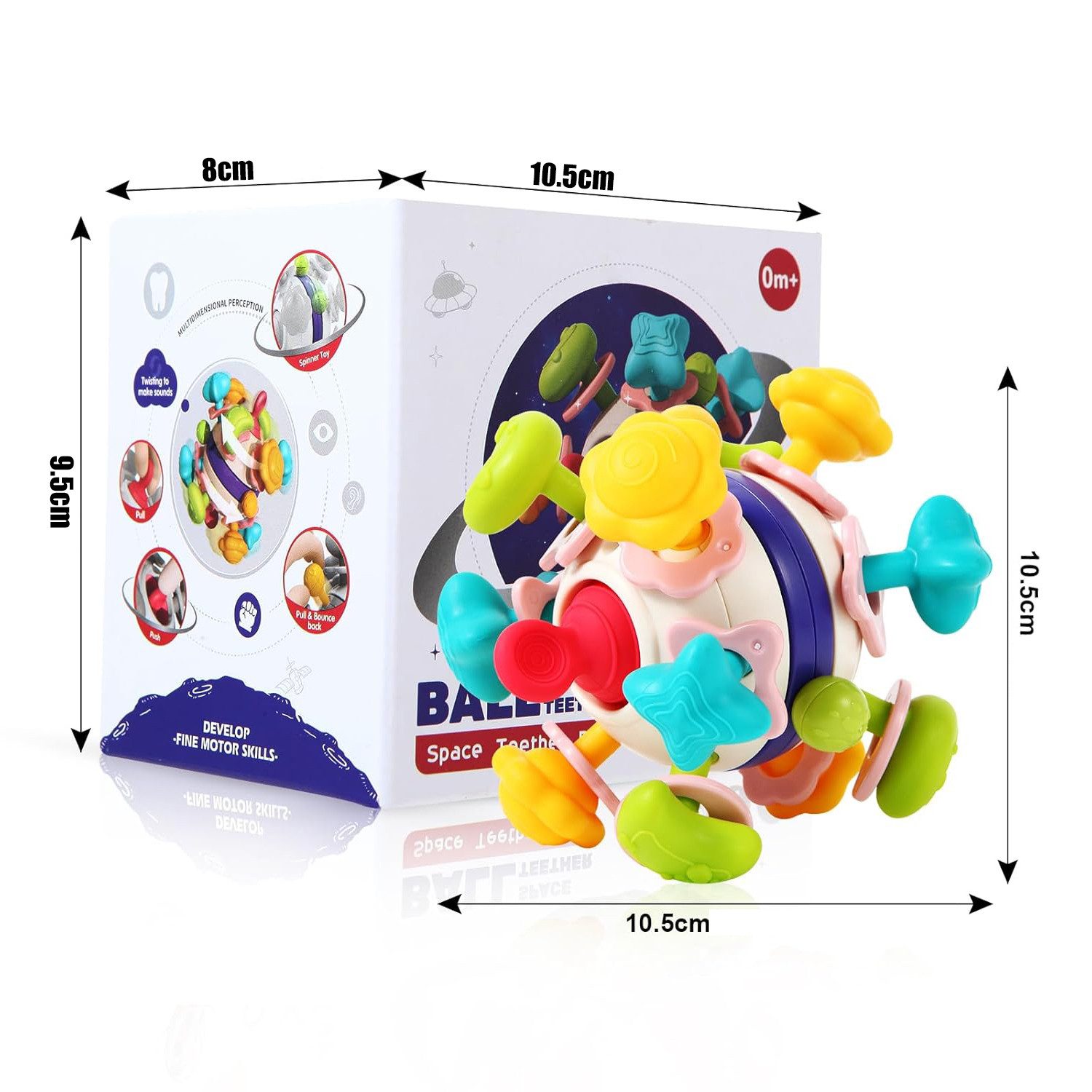 ZEUOPQ Beißring-Rassel Handfangball Lernspielzeug Beißring-Rassel Babyrasse günstig online kaufen