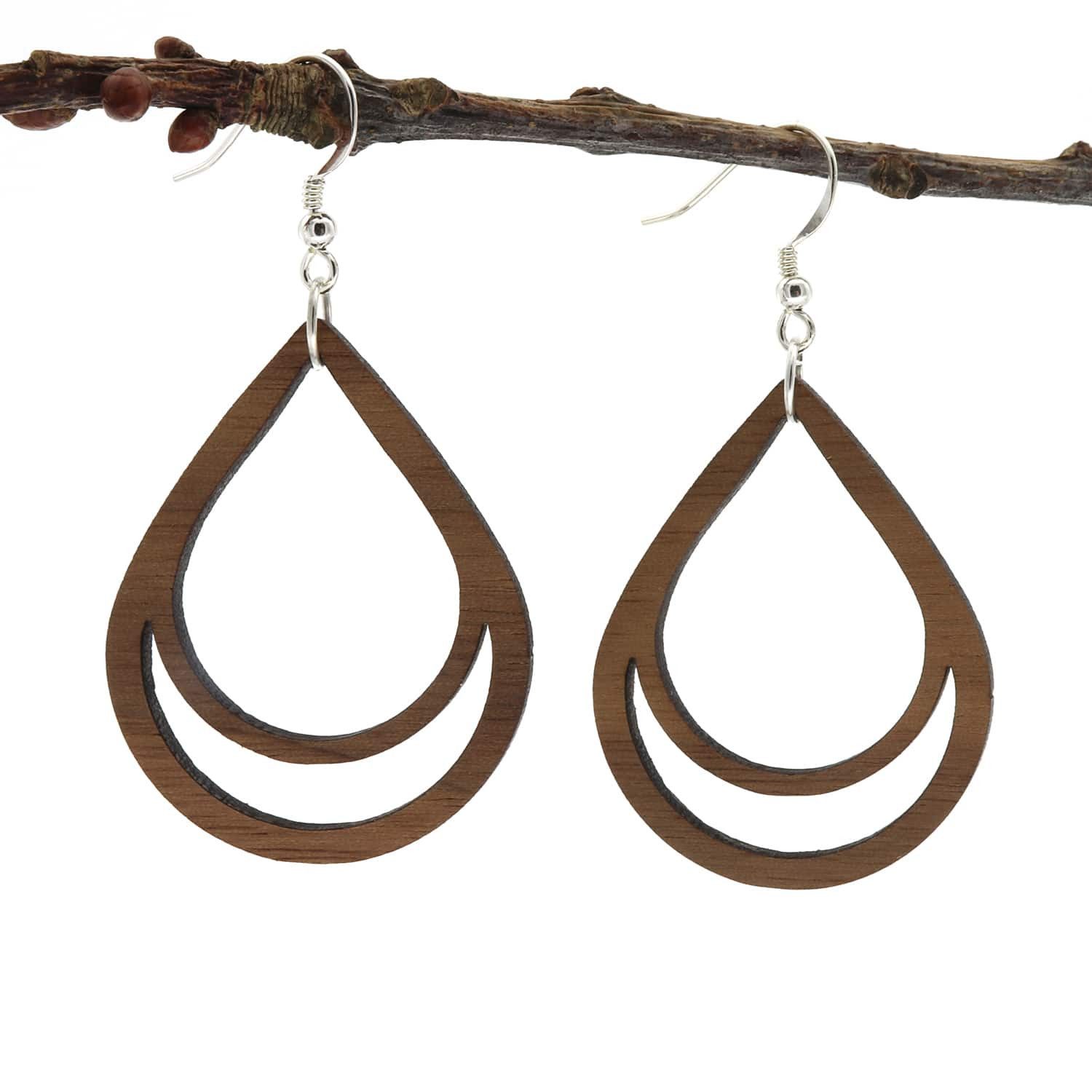 NaturSchatulle Paar Ohrhänger Tropfen (Tropfenförmig, Holzschmuck, günstig online kaufen