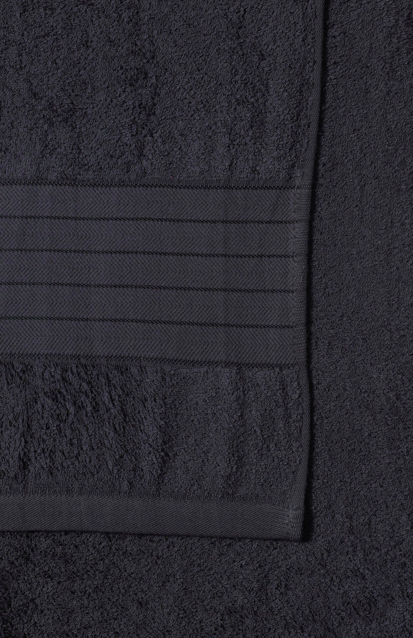 Frottier Badetuch good Rand (2-St), Uni morning schwarz Towels, mit gewebtem